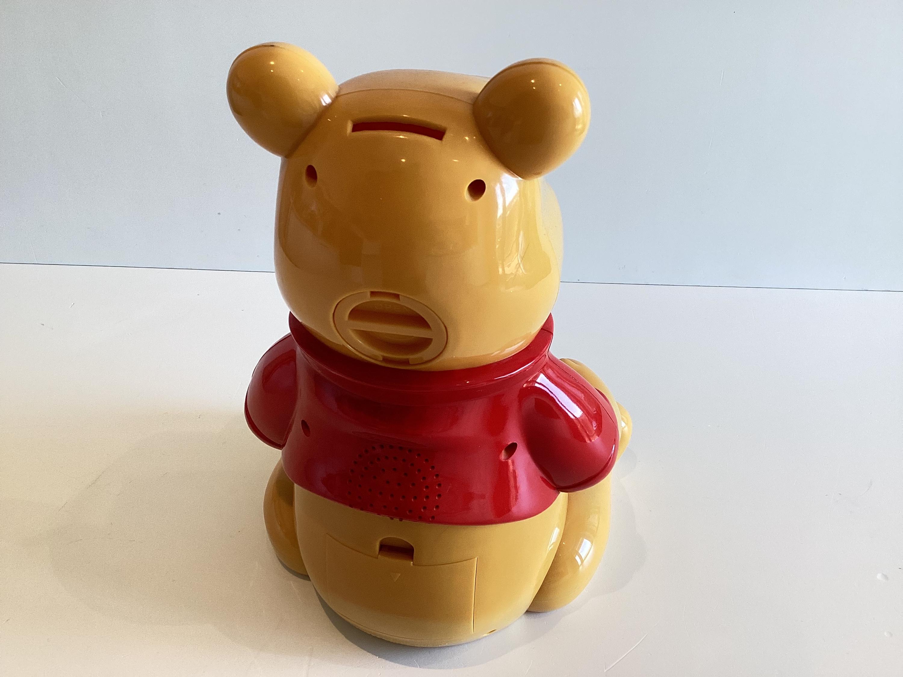 Vintage Disney Clock | 1980s Winnie The Pooh Musical Alarm Piggy Bank, Working Light — photo 6 of 9