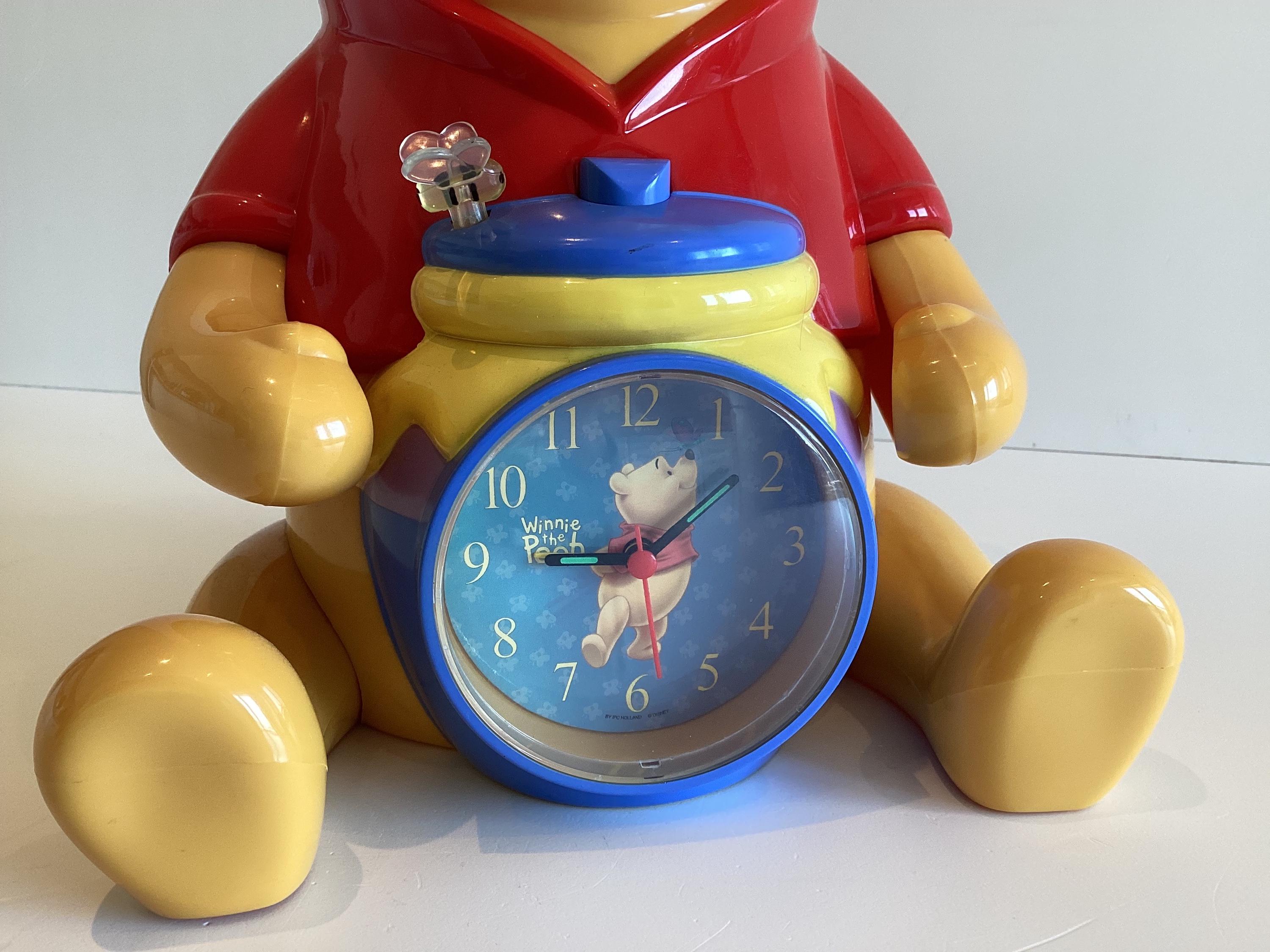 Vintage Disney Clock | 1980s Winnie The Pooh Musical Alarm Piggy Bank, Working Light — photo 7 of 9