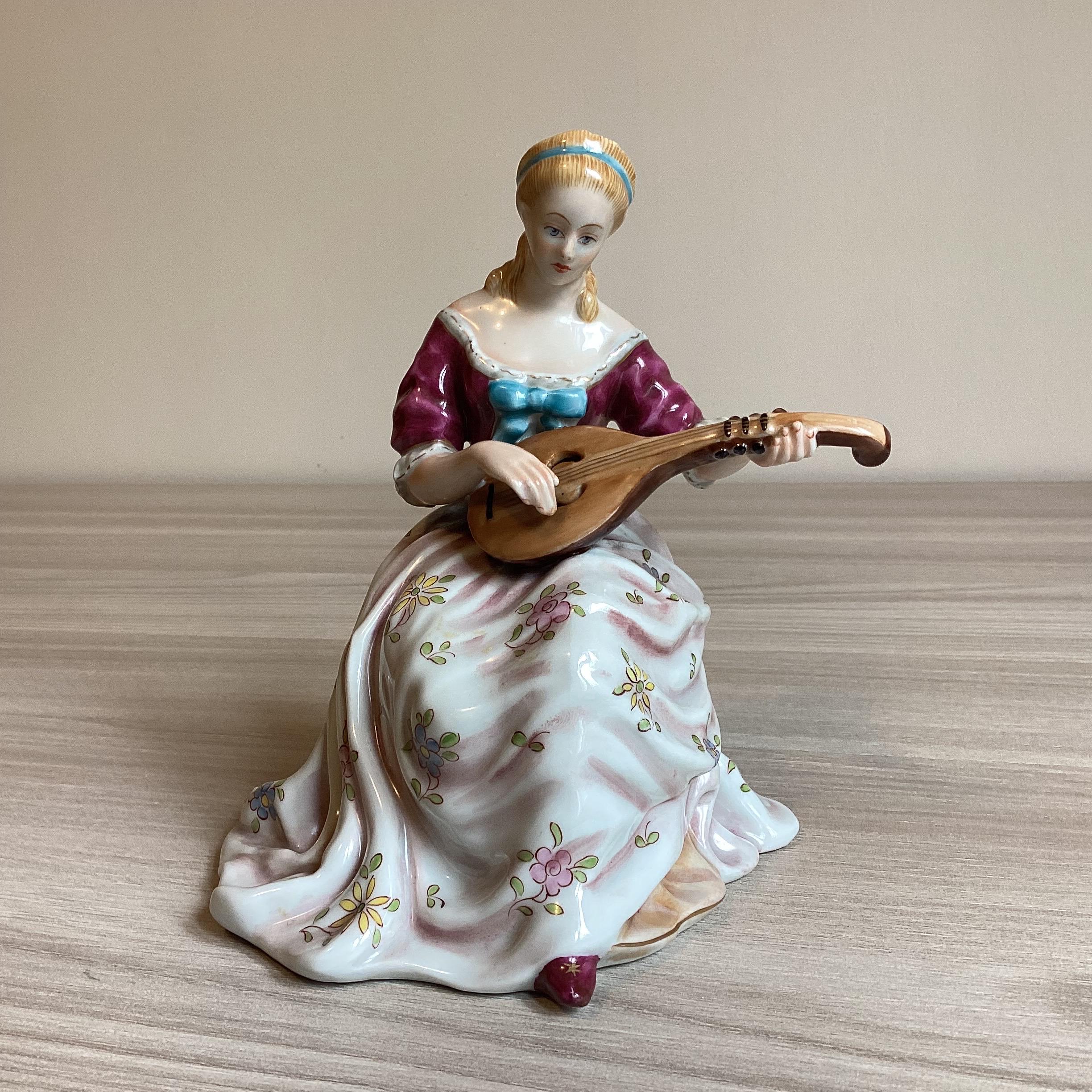 Porcelain Figurine  | Al Crowned Gallery Florence 1950s, Rare Italian Artisan Figurine — photo 2 of 11