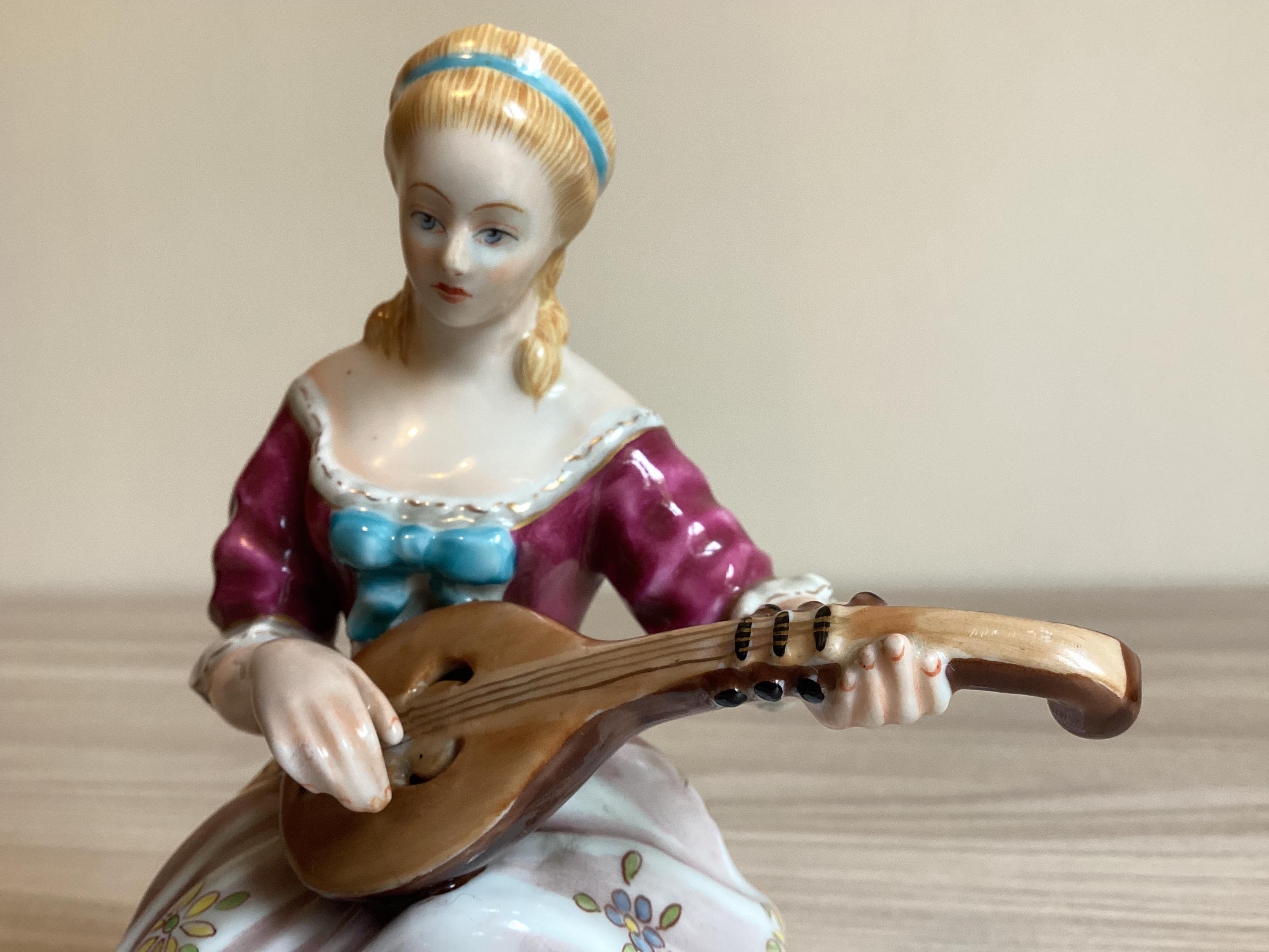 Porcelain Figurine  | Al Crowned Gallery Florence 1950s, Rare Italian Artisan Figurine — photo 3 of 11