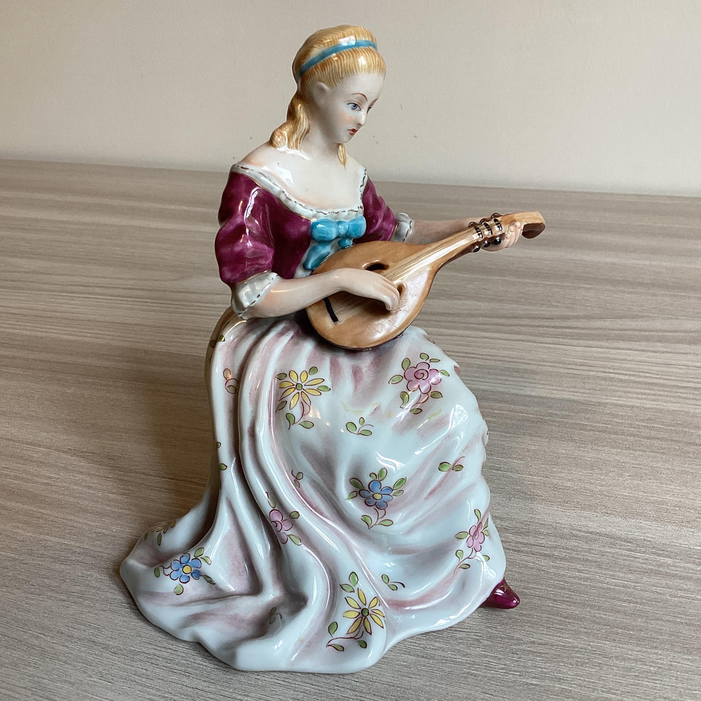 Porcelain Figurine  | Al Crowned Gallery Florence 1950s, Rare Italian Artisan Figurine — photo 4 of 11