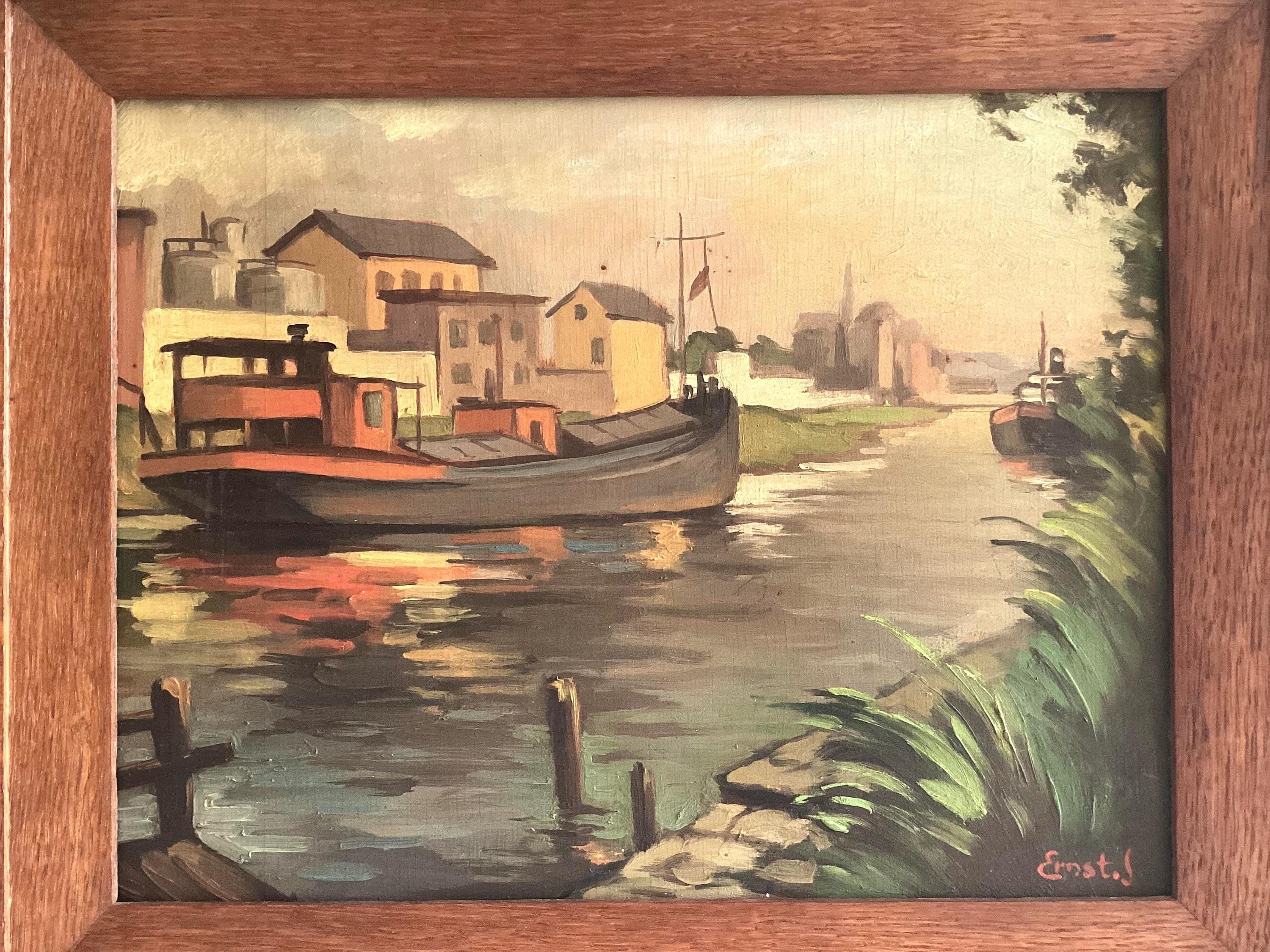 Oil Painting by Ernst Jimmy (1937–38) – Early Work of German-American Painter — photo 3 of 8