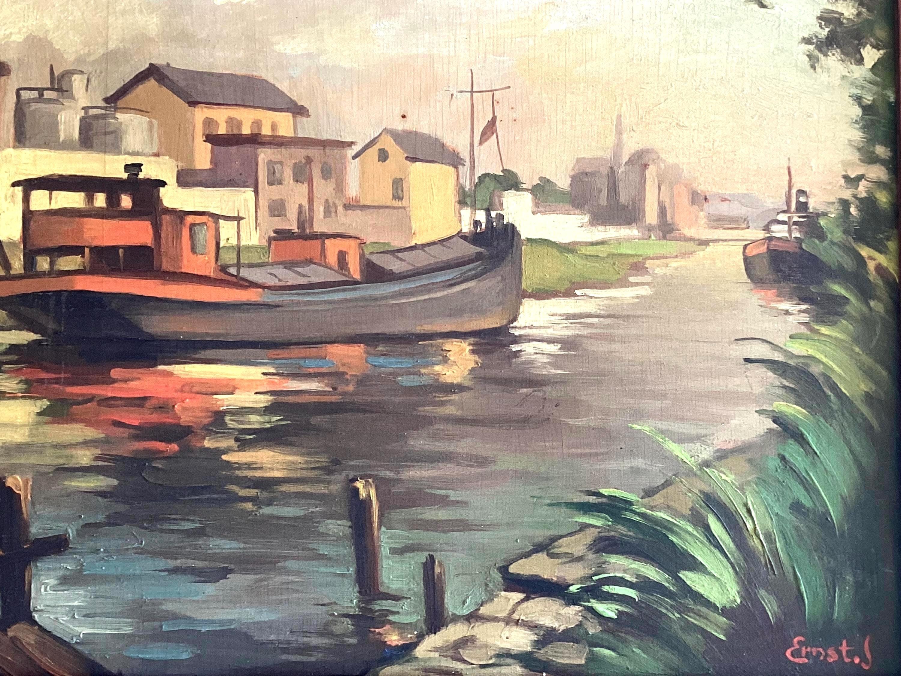 Oil Painting by Ernst Jimmy (1937–38) – Early Work of German-American Painter — photo 4 of 8