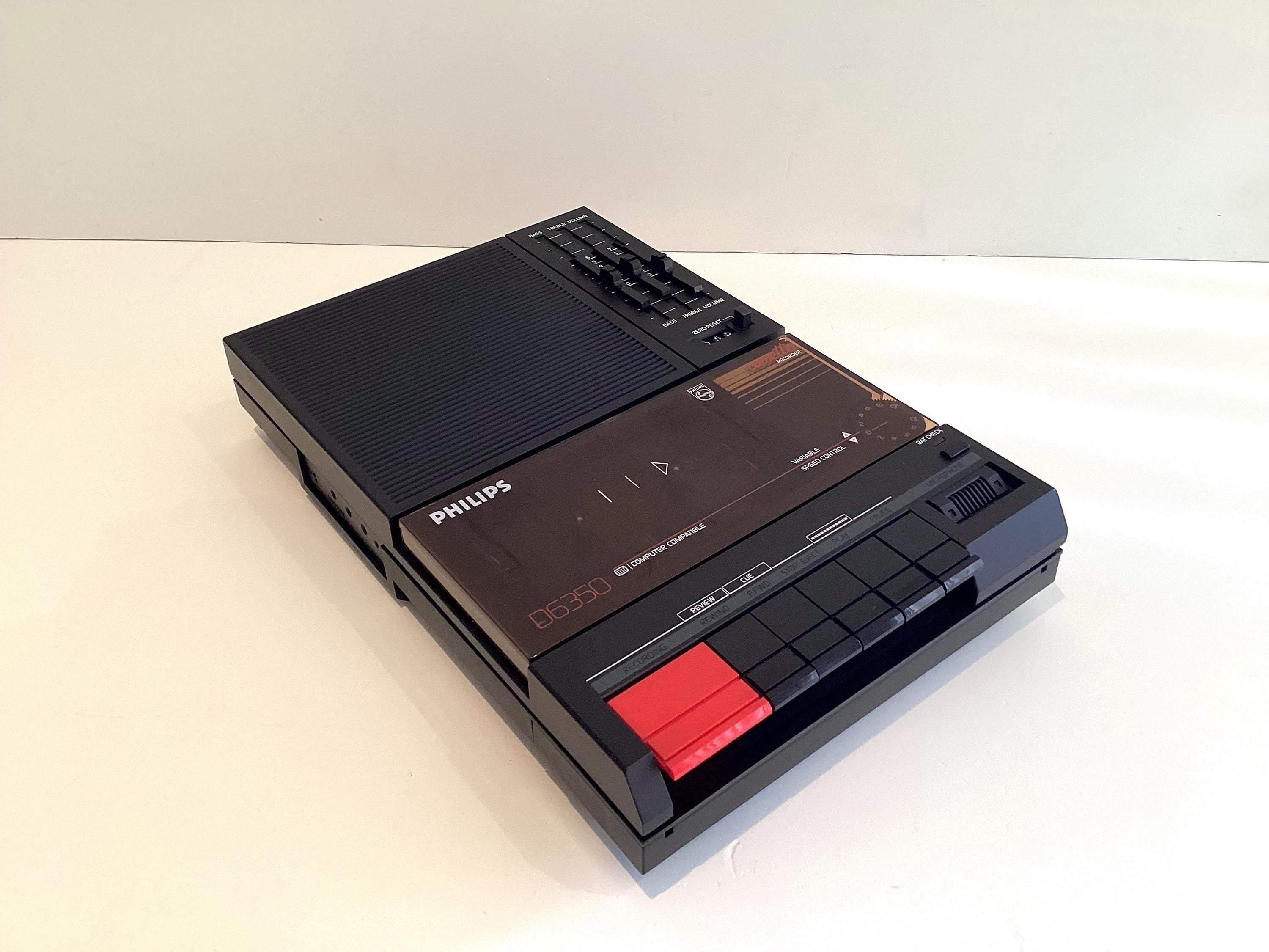 Vintage Cassette Recorder | Philips D6350 1980s, Computer Data Interface, Variable Speed — photo 2 of 11