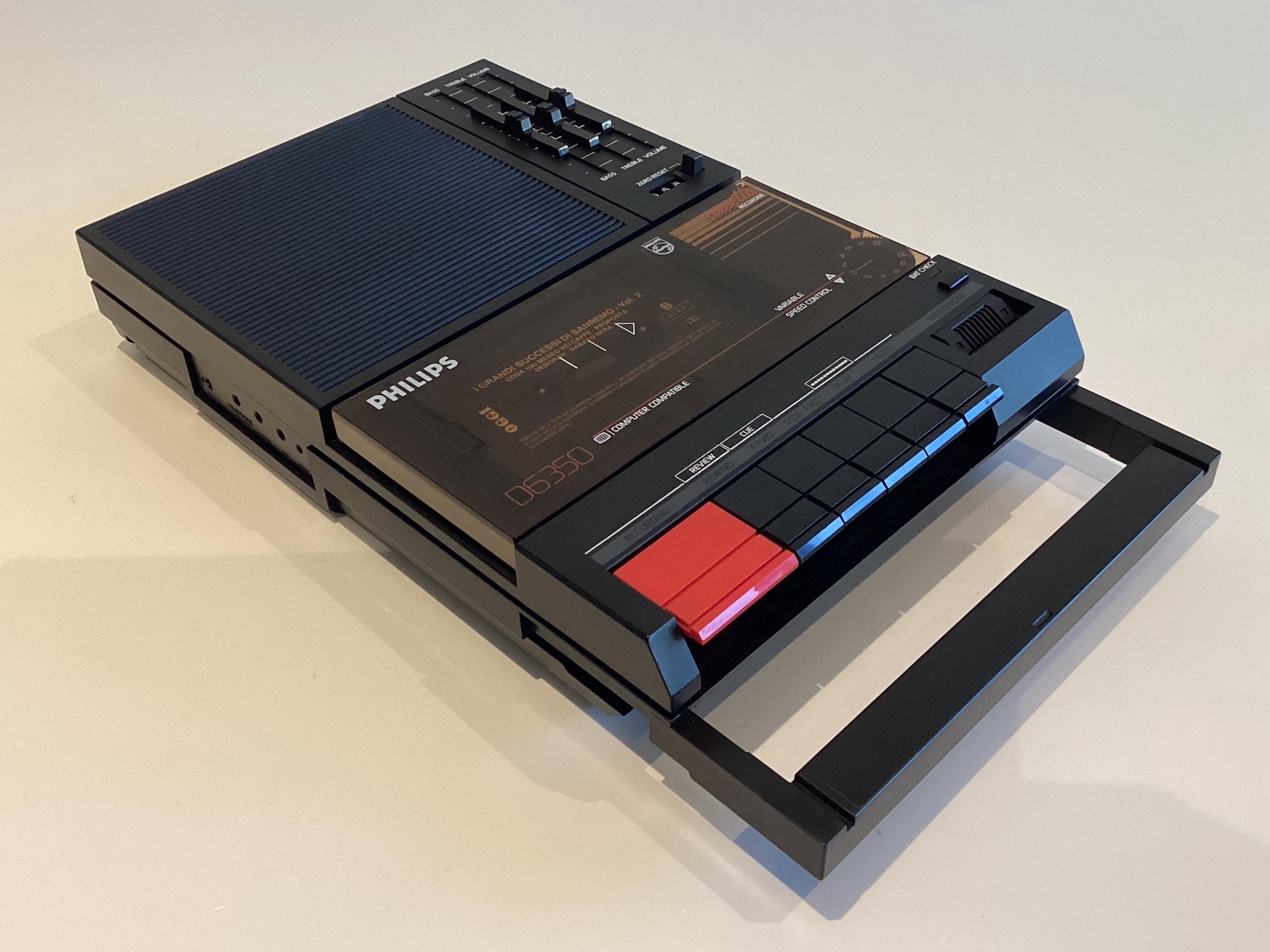 Vintage Cassette Recorder | Philips D6350 1980s, Computer Data Interface, Variable Speed — photo 3 of 11