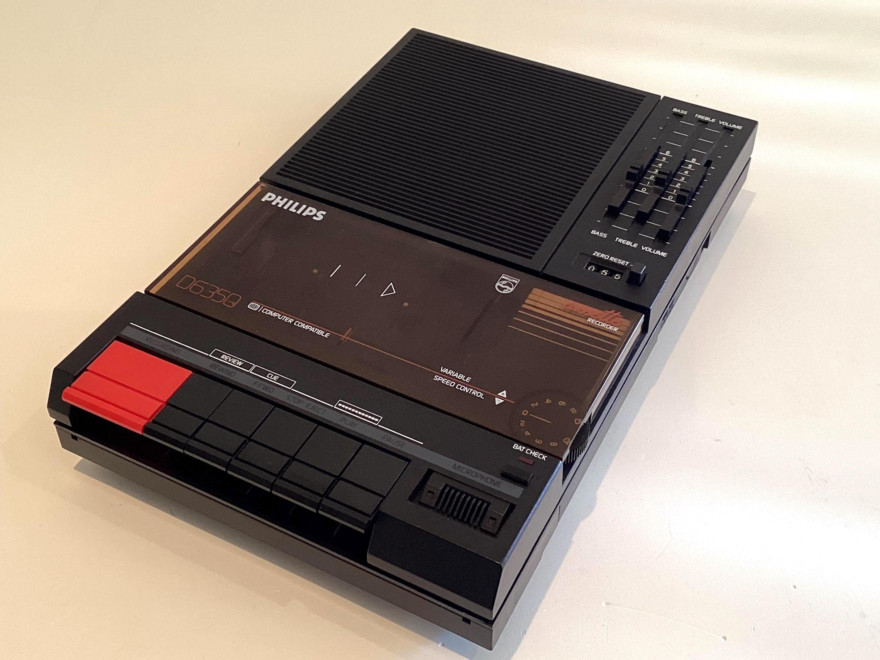 Vintage Cassette Recorder | Philips D6350 1980s, Computer Data Interface, Variable Speed — photo 5 of 11