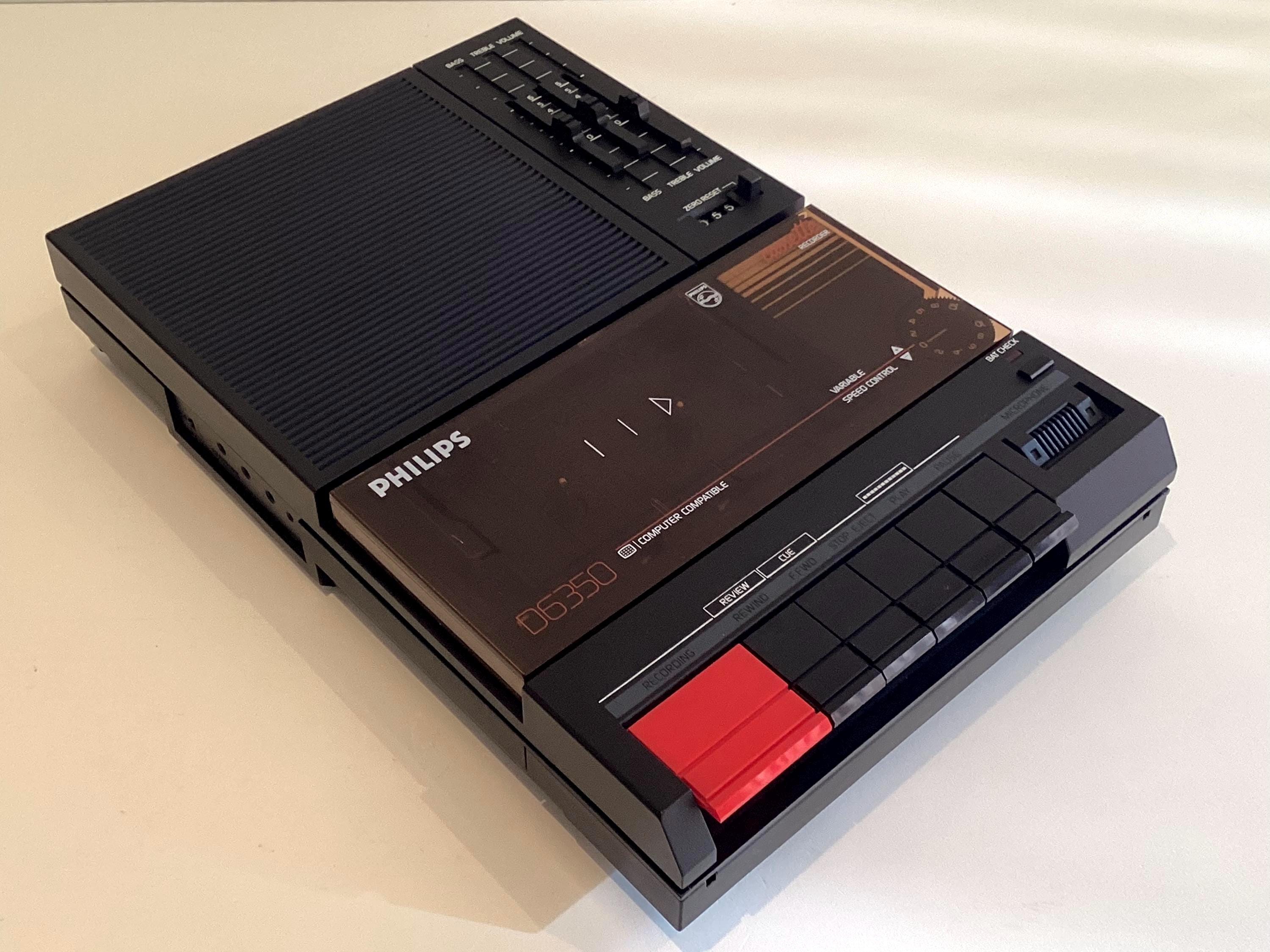 Vintage Cassette Recorder | Philips D6350 1980s, Computer Data Interface, Variable Speed — photo 7 of 11