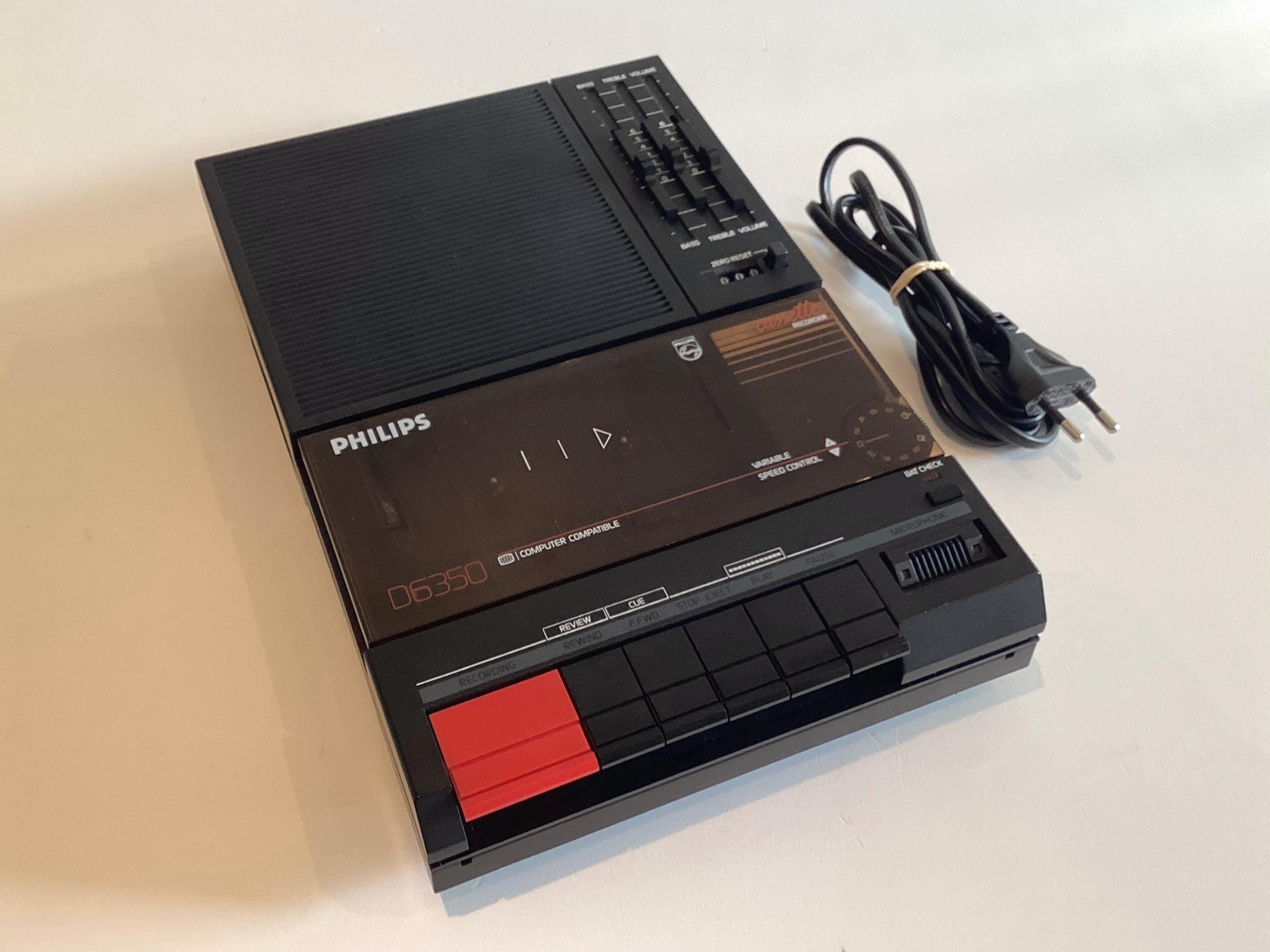Vintage Cassette Recorder | Philips D6350 1980s, Computer Data Interface, Variable Speed — photo 8 of 11