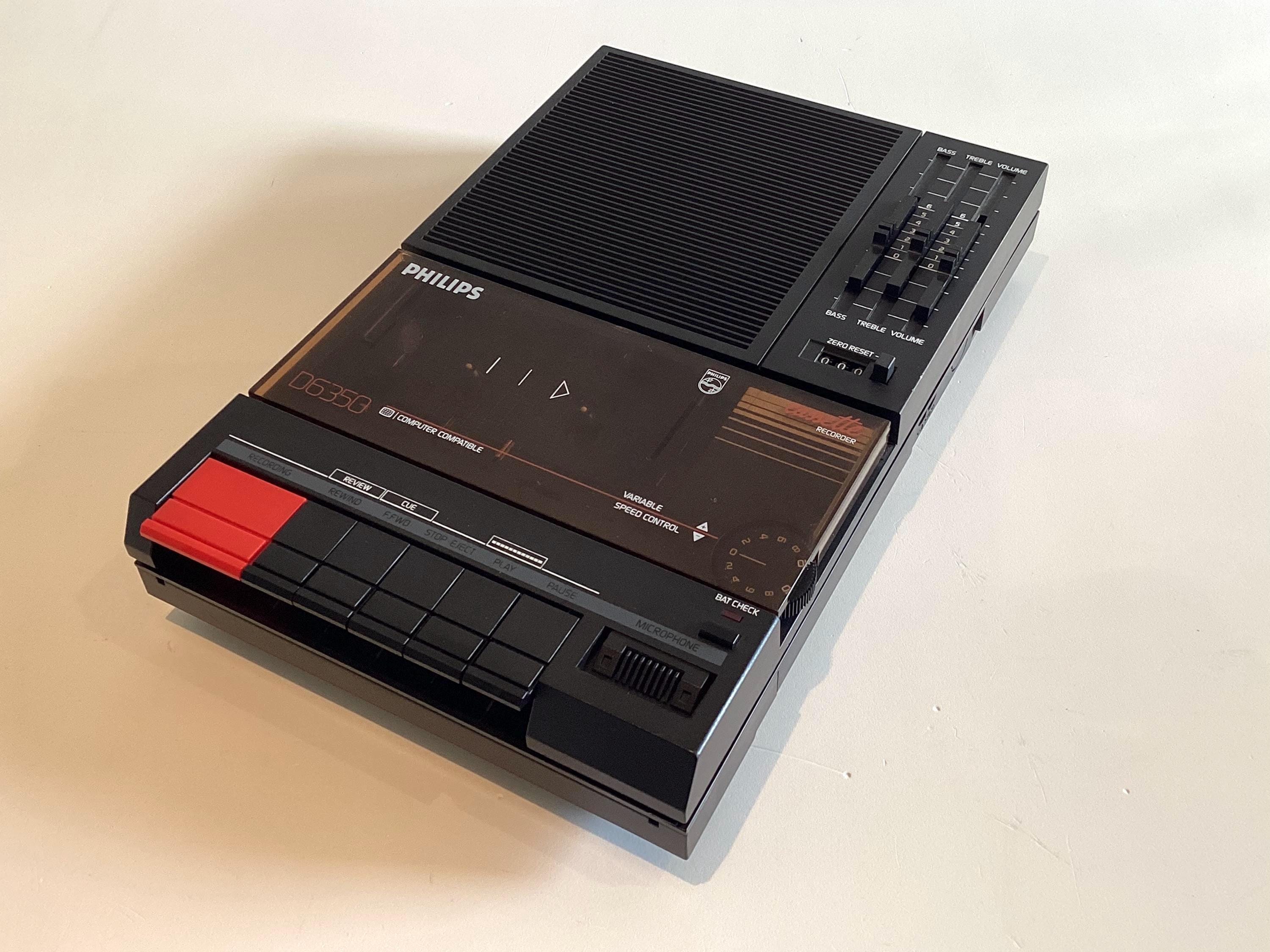 Vintage Cassette Recorder | Philips D6350 1980s, Computer Data Interface, Variable Speed — photo 10 of 11