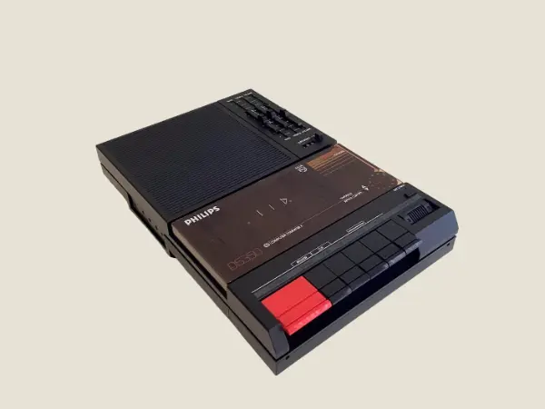 Vintage Cassette Recorder | Philips D6350 1980s, Computer Data Interface, Variable Speed