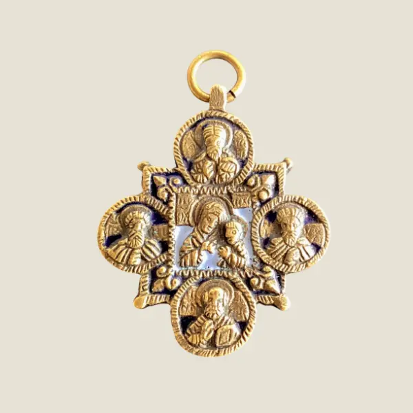 Orthodox Icon – Early 1900s Travel Bronze Medallion
