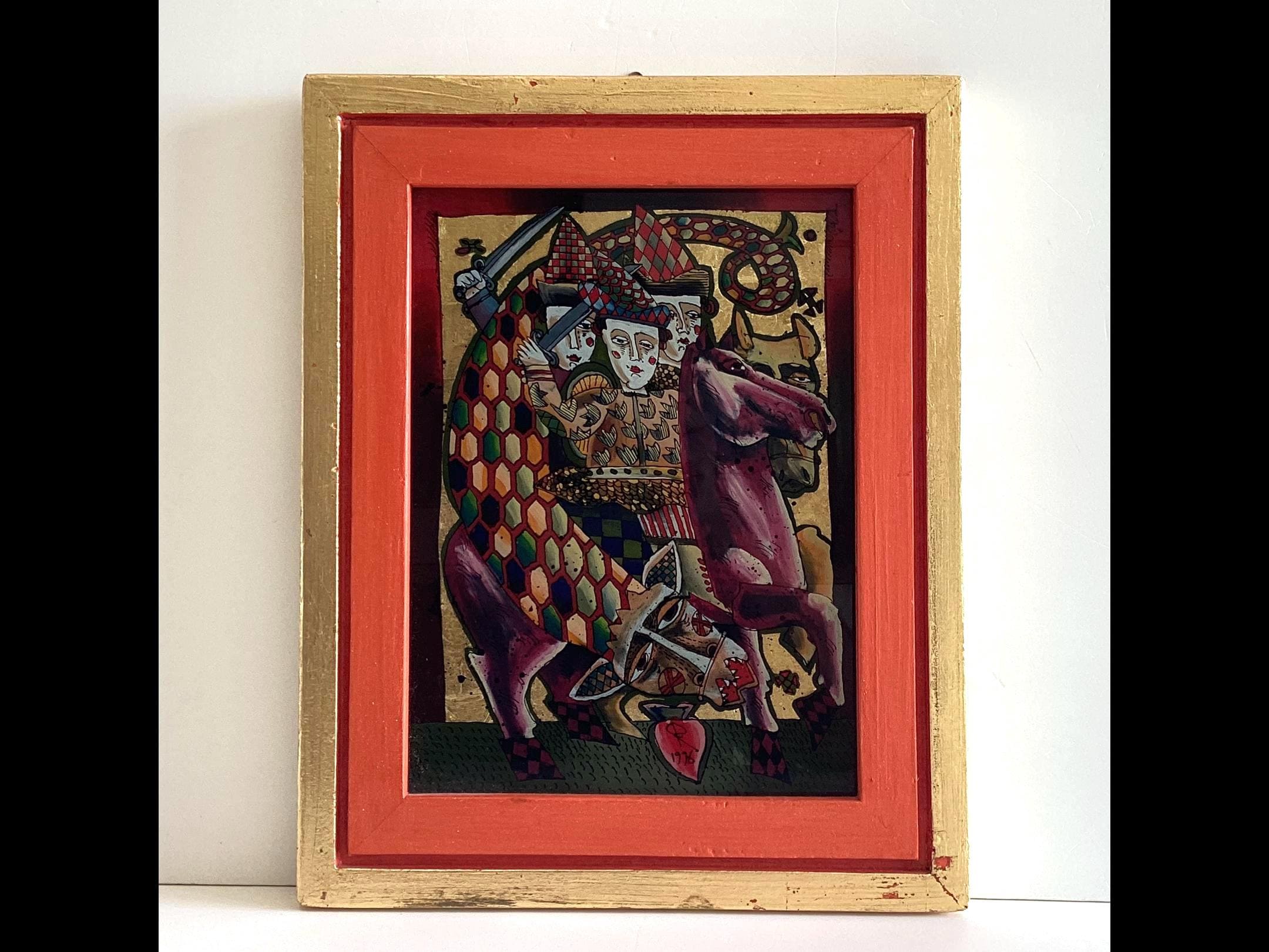 Vintage Artwork | Rareș Pantea Reverse Glass Painting 1996, Signed Romanian Art — photo 2 of 9