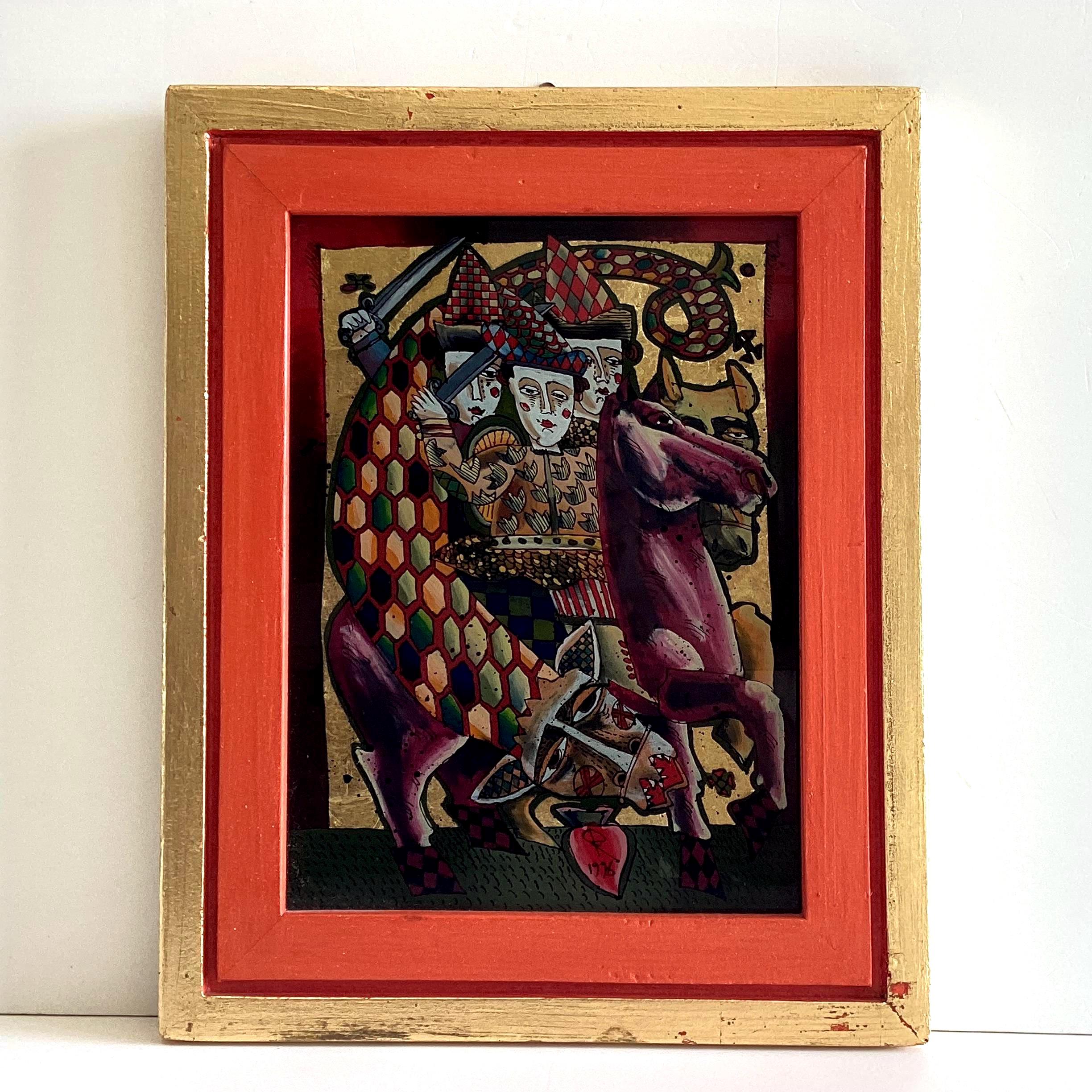 Vintage Artwork | Rareș Pantea Reverse Glass Painting 1996, Signed Romanian Art — photo 4 of 9