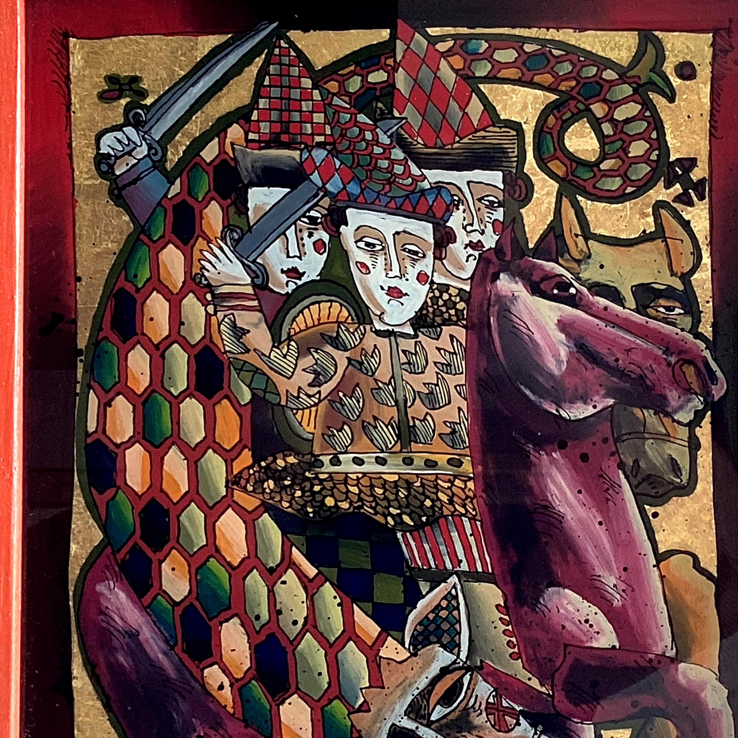 Vintage Artwork | Rareș Pantea Reverse Glass Painting 1996, Signed Romanian Art — photo 5 of 9