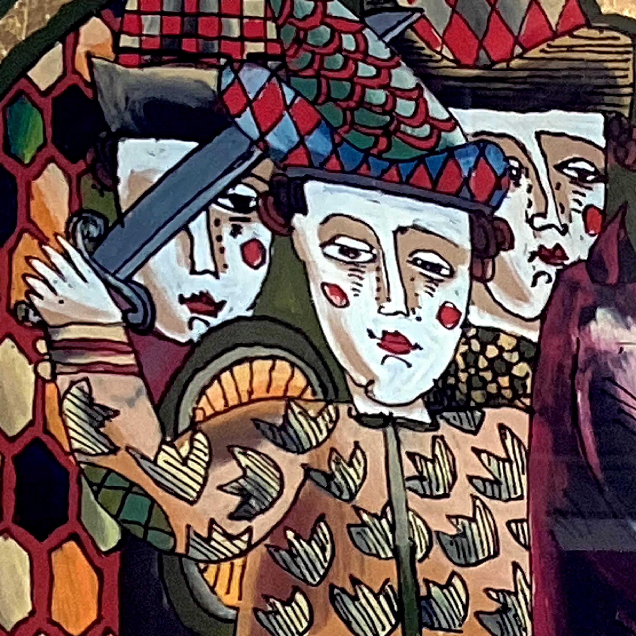 Vintage Artwork | Rareș Pantea Reverse Glass Painting 1996, Signed Romanian Art — photo 6 of 9