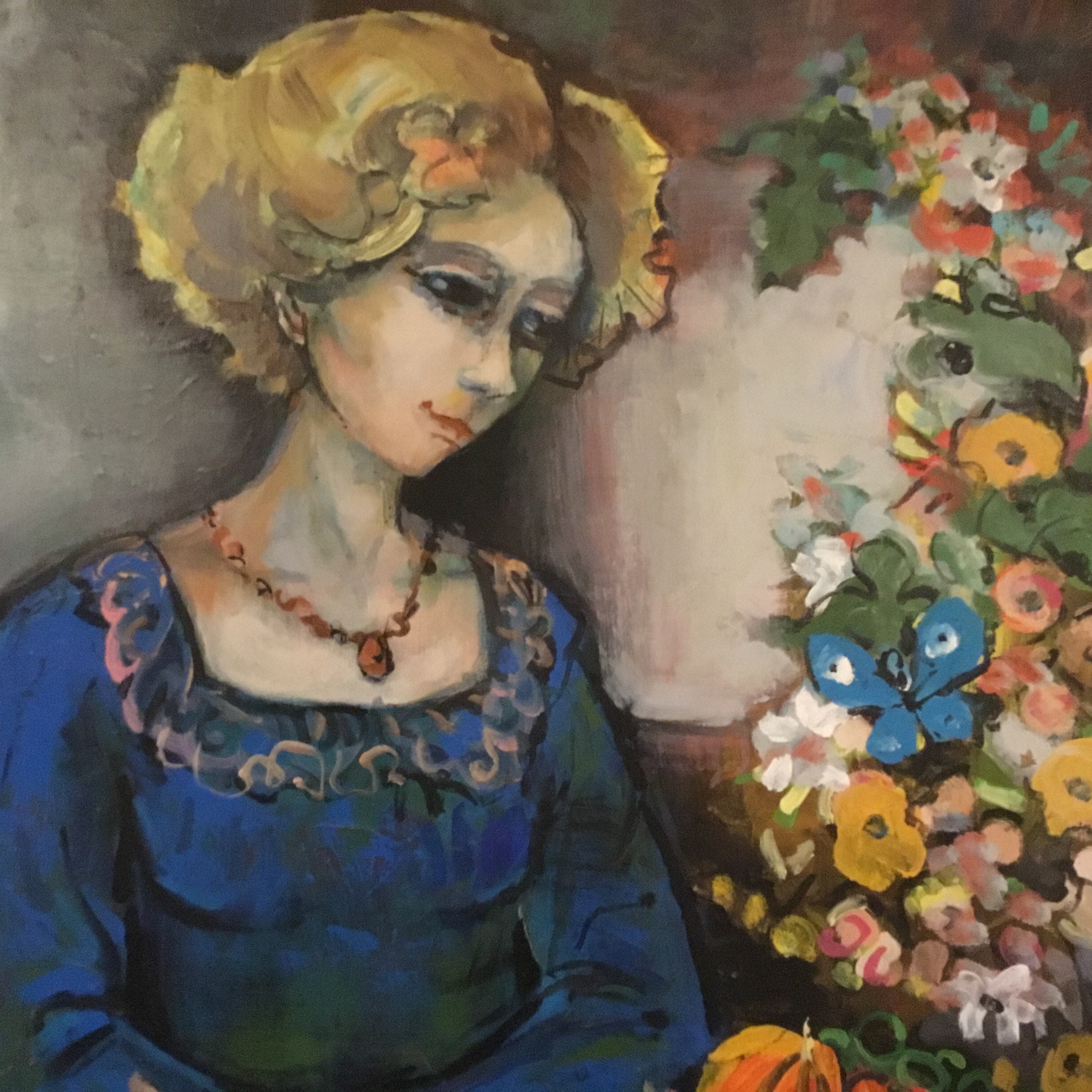 Large Oil Painted Portrait (1970s) — photo 4 of 9