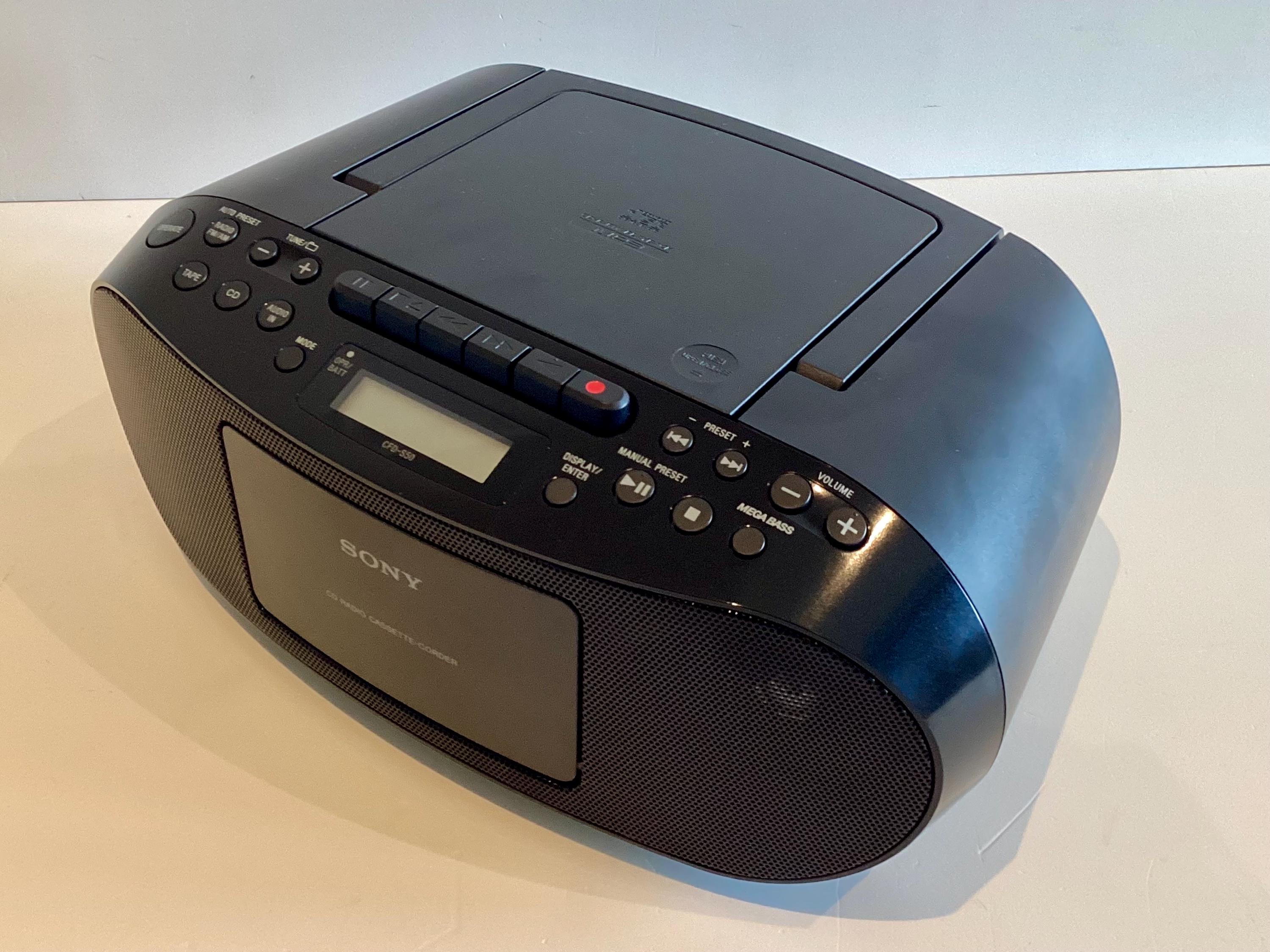 Vintage Boombox | Sony CFD-S50 Black CD Radio Cassette Recorder MP3 Mega Bass — photo 5 of 11