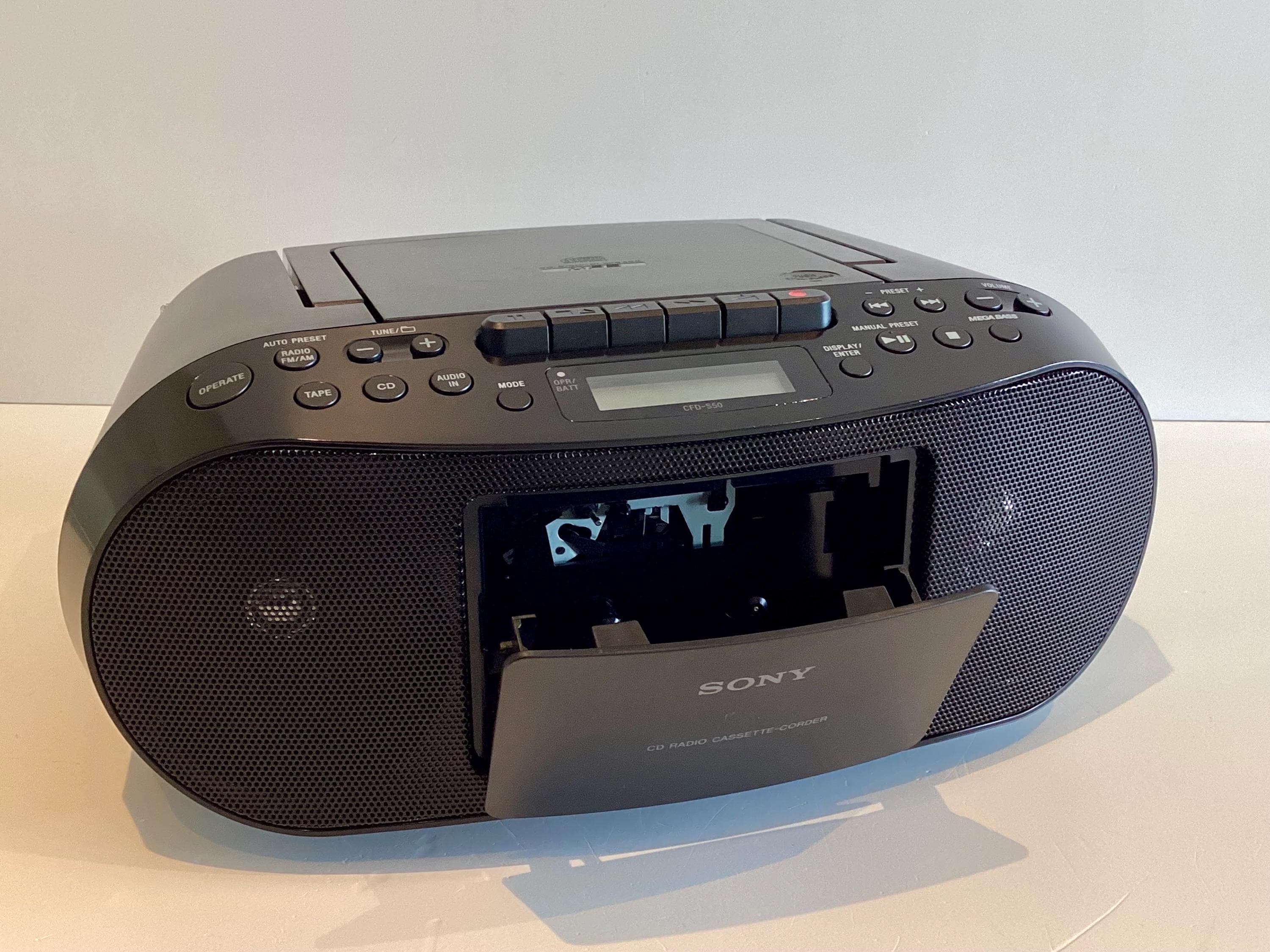 Vintage Boombox | Sony CFD-S50 Black CD Radio Cassette Recorder MP3 Mega Bass — photo 8 of 11