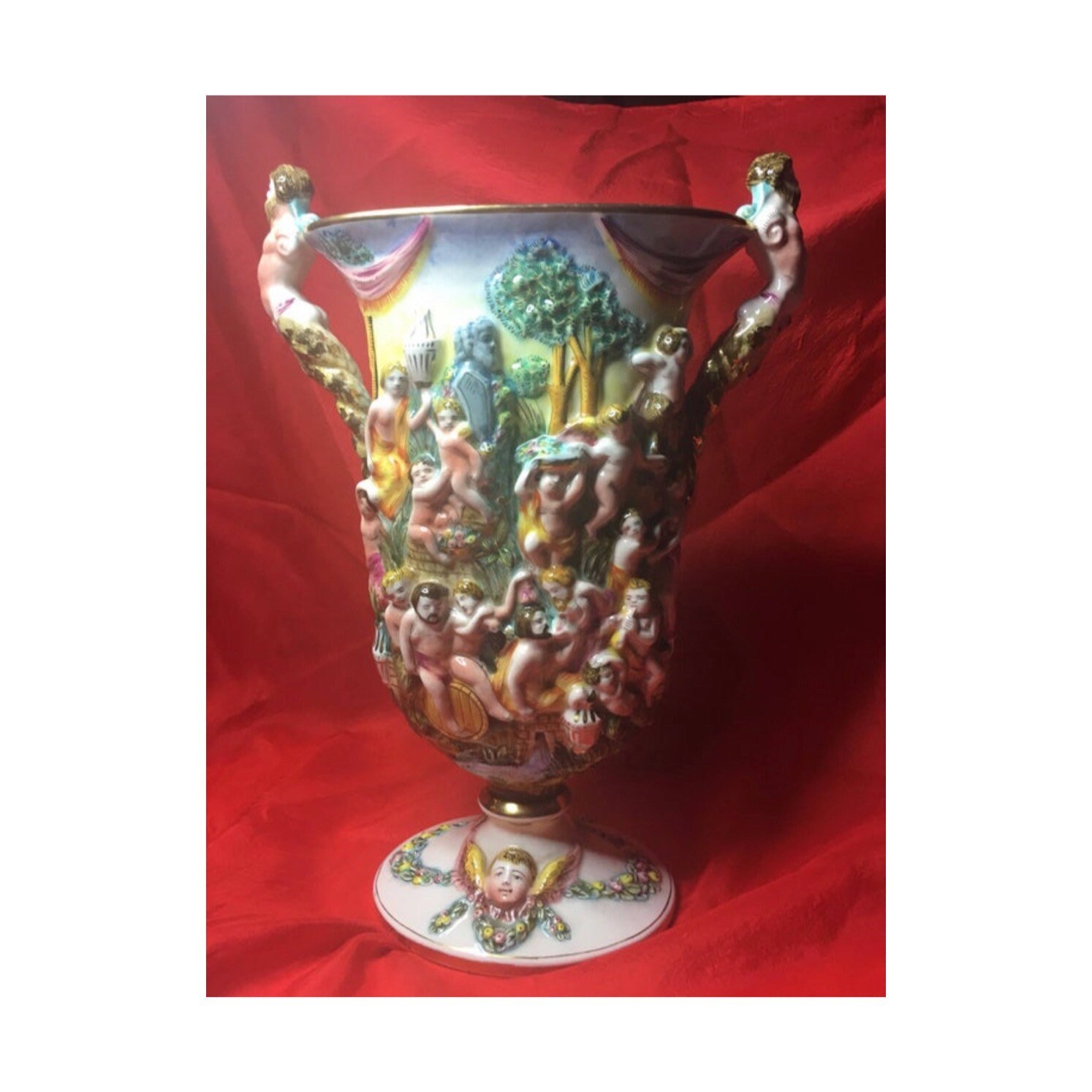 Porcelain Vase Alfredo Ciulli (1920s) Made in Italy — photo 2 of 10