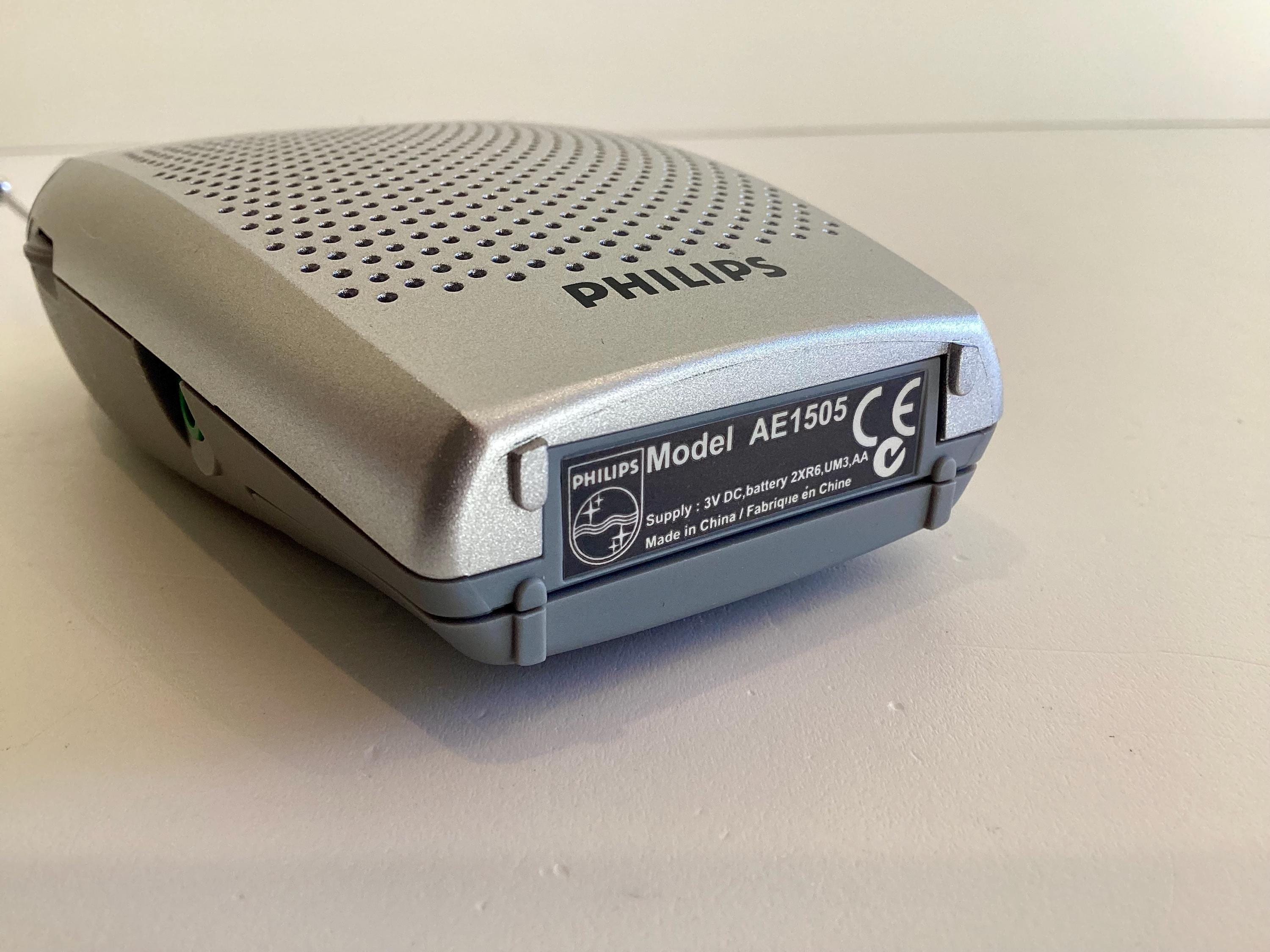 Vintage Pocket Radio | Philips AE1505 1990s FM/AM Portable Silver, Tested Working — photo 10 of 10