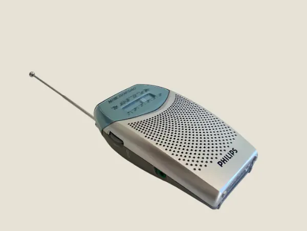 Vintage Pocket Radio | Philips AE1505 1990s FM/AM Portable Silver, Tested Working