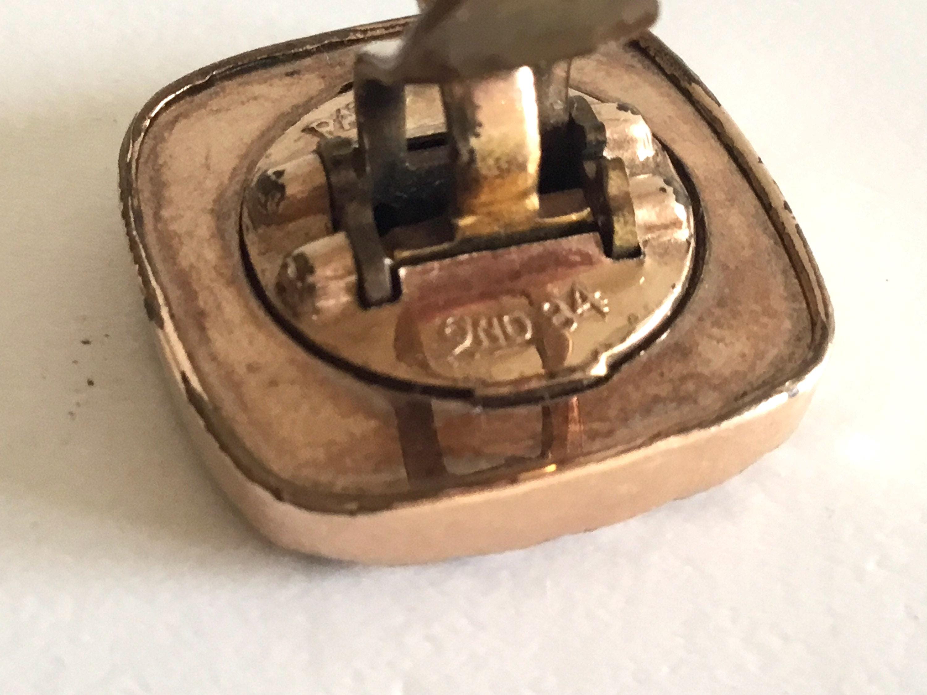 Vintage Masonic Jewelry | 1940s Gold Plated Brooch, Compass Square Enamel Lapel Pin — photo 6 of 8