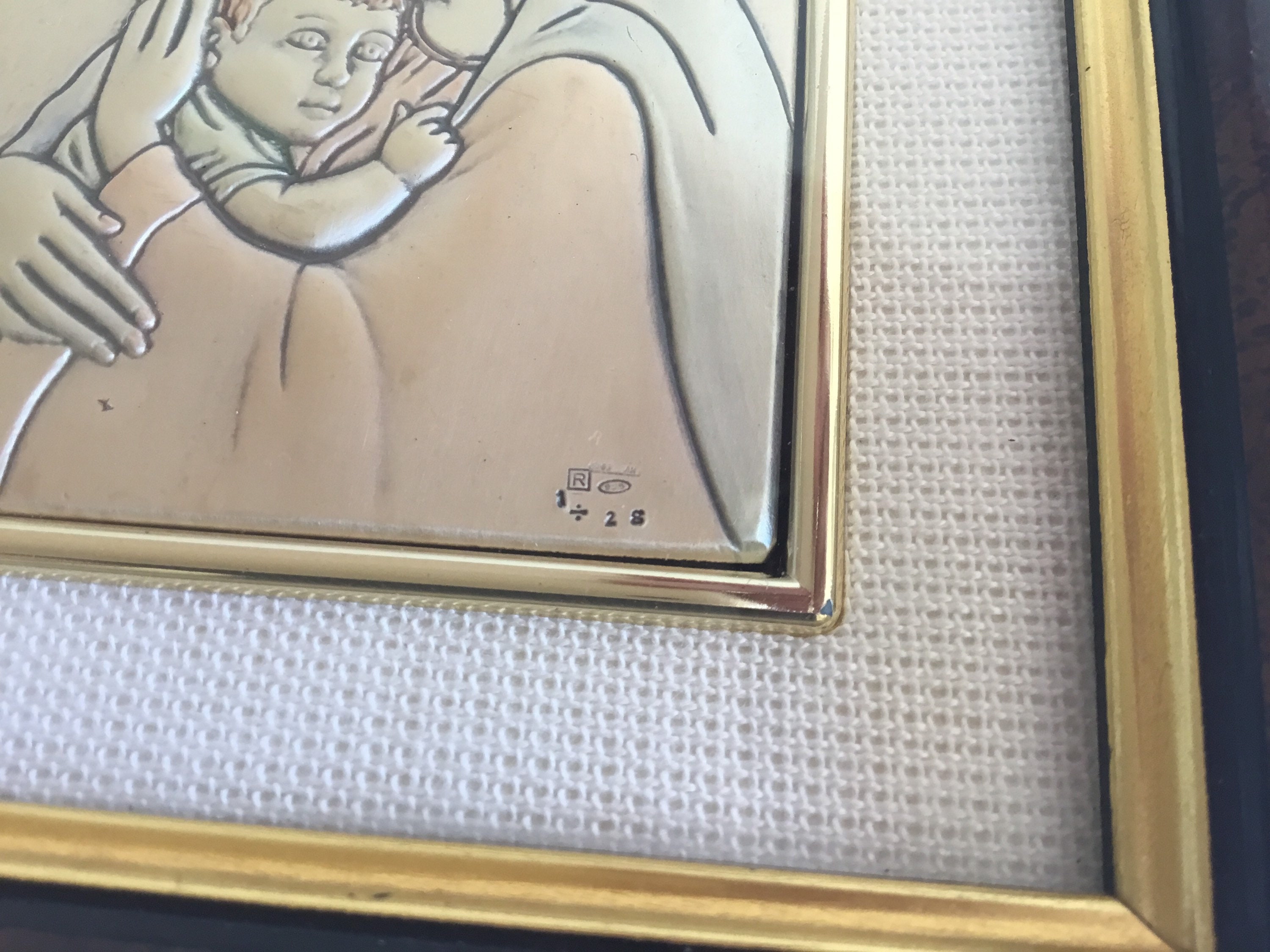 Pair Of Silver Religious Miniature (1950s) Made In Italy — photo 3 of 6