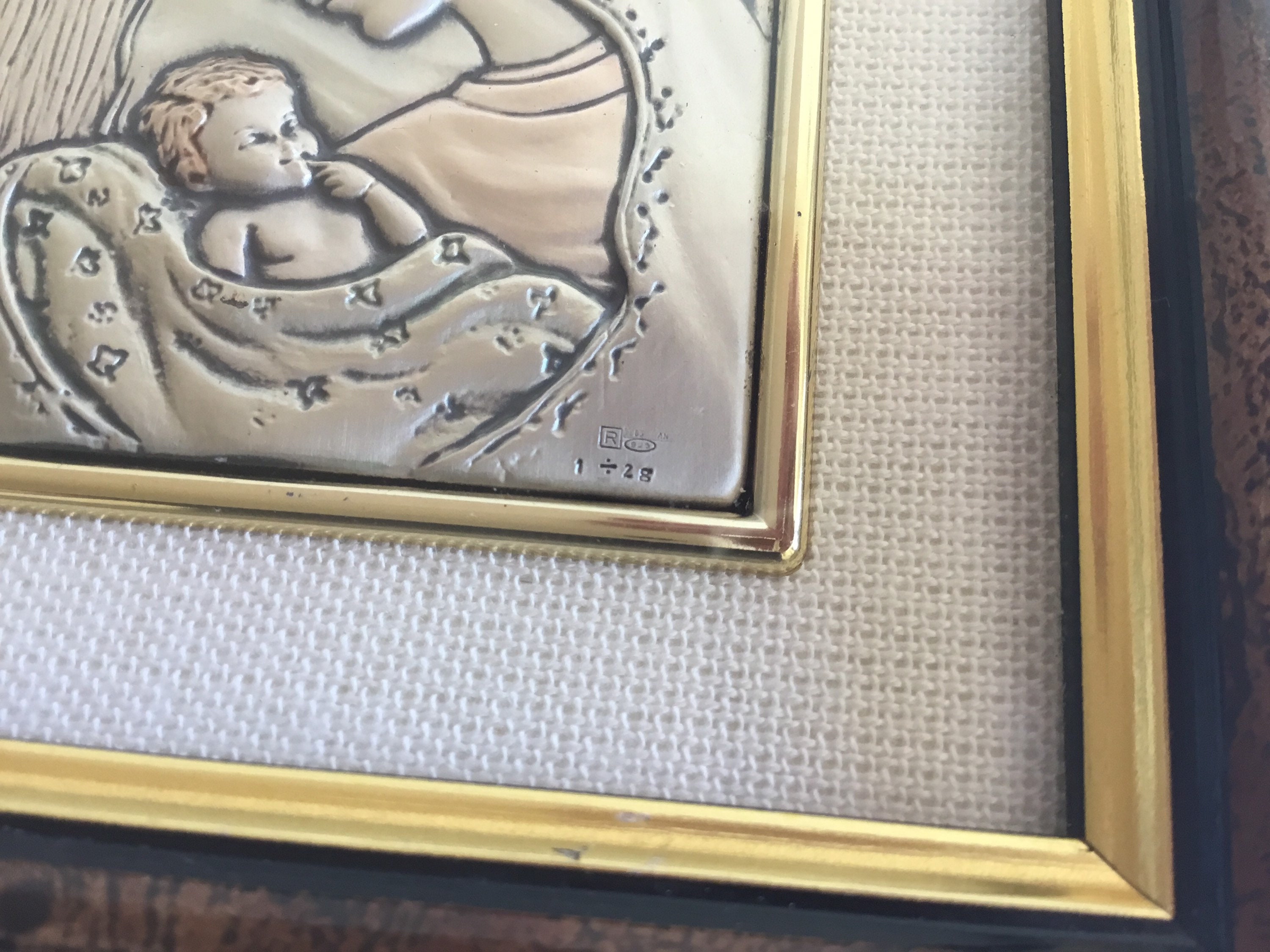Pair Of Silver Religious Miniature (1950s) Made In Italy — photo 4 of 6