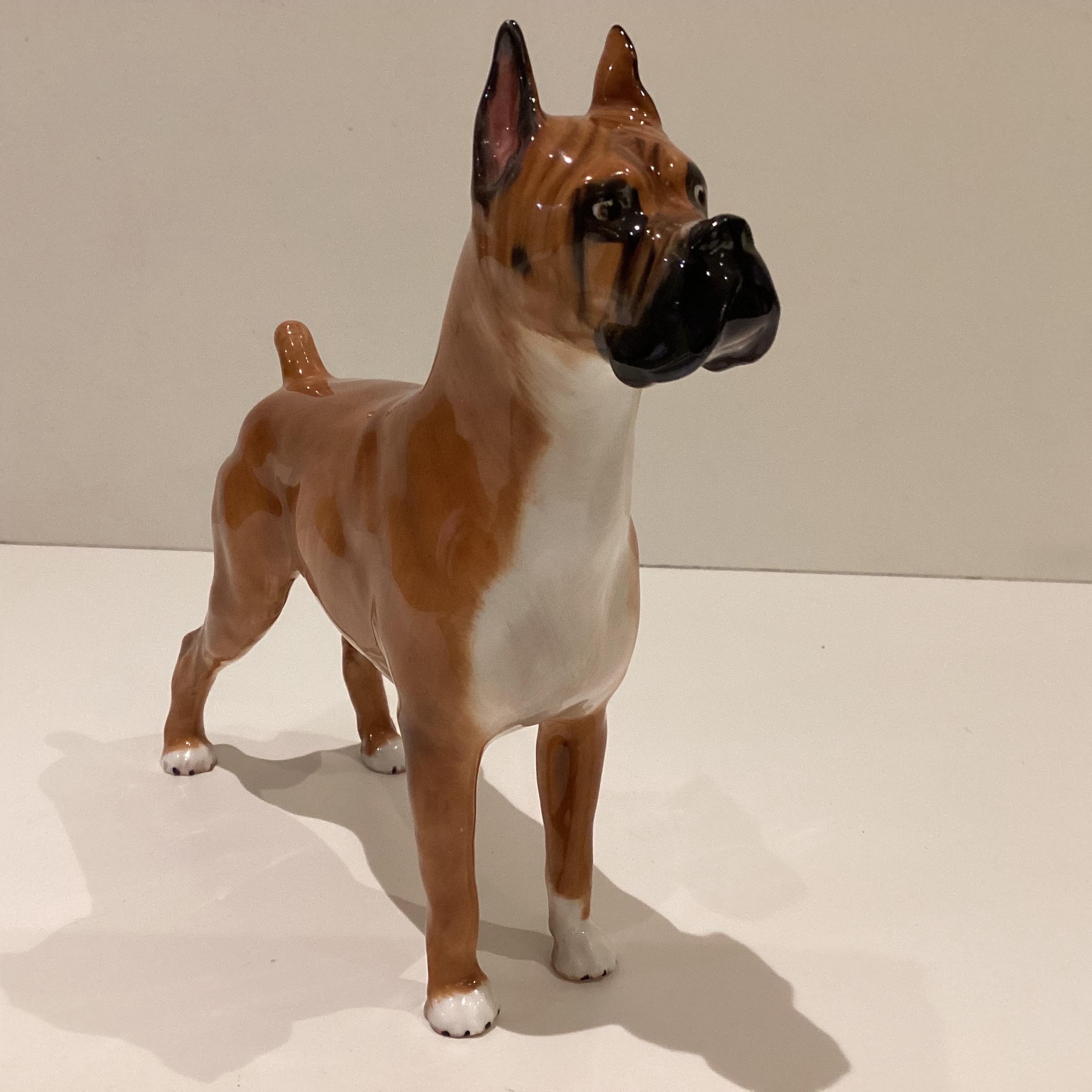 Vintage Royal Doulton Boxer | Peggy Davies HN 2643 Bone China Dog Figurine, 1960s — photo 2 of 11