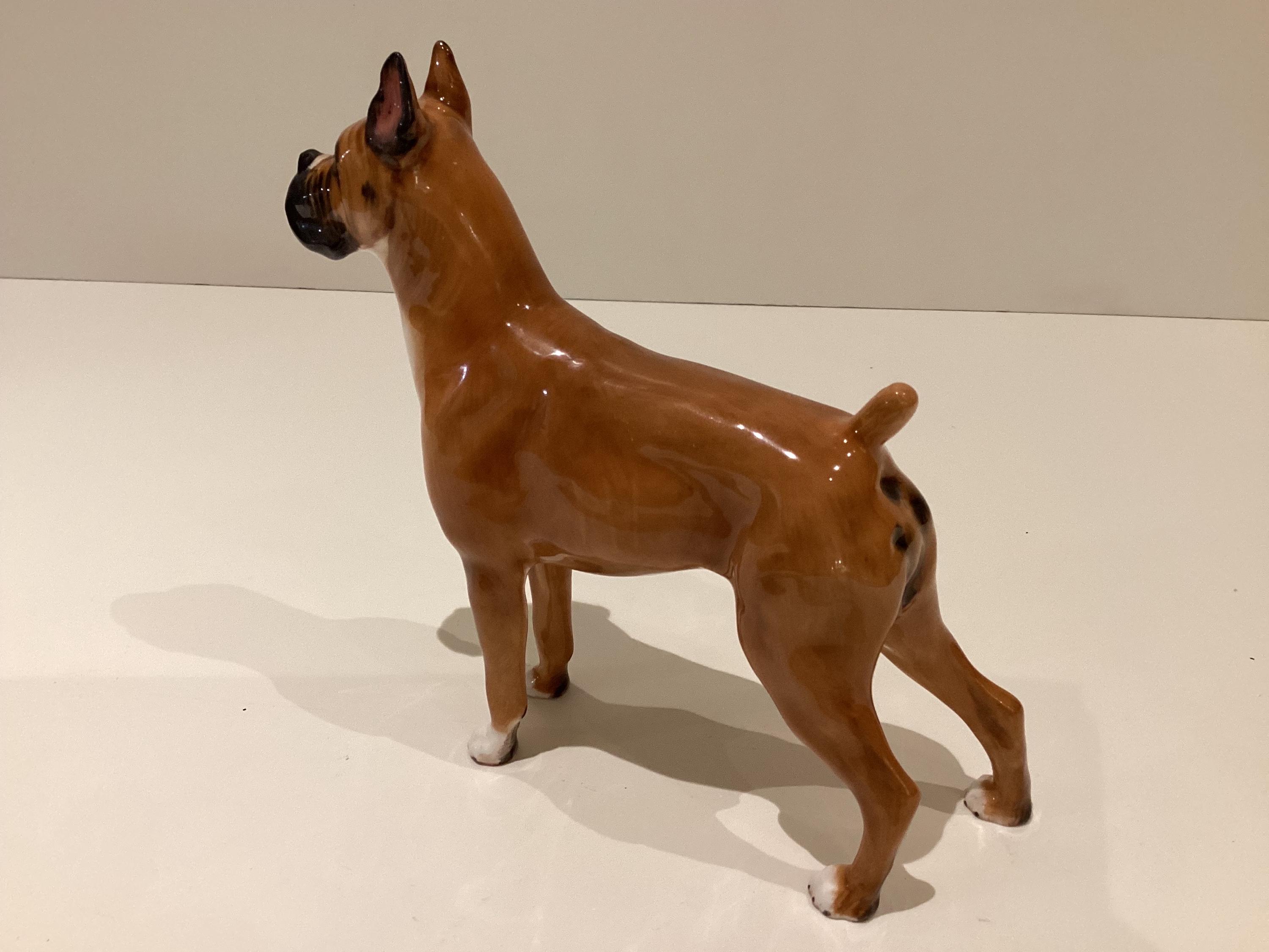 Vintage Royal Doulton Boxer | Peggy Davies HN 2643 Bone China Dog Figurine, 1960s — photo 4 of 11