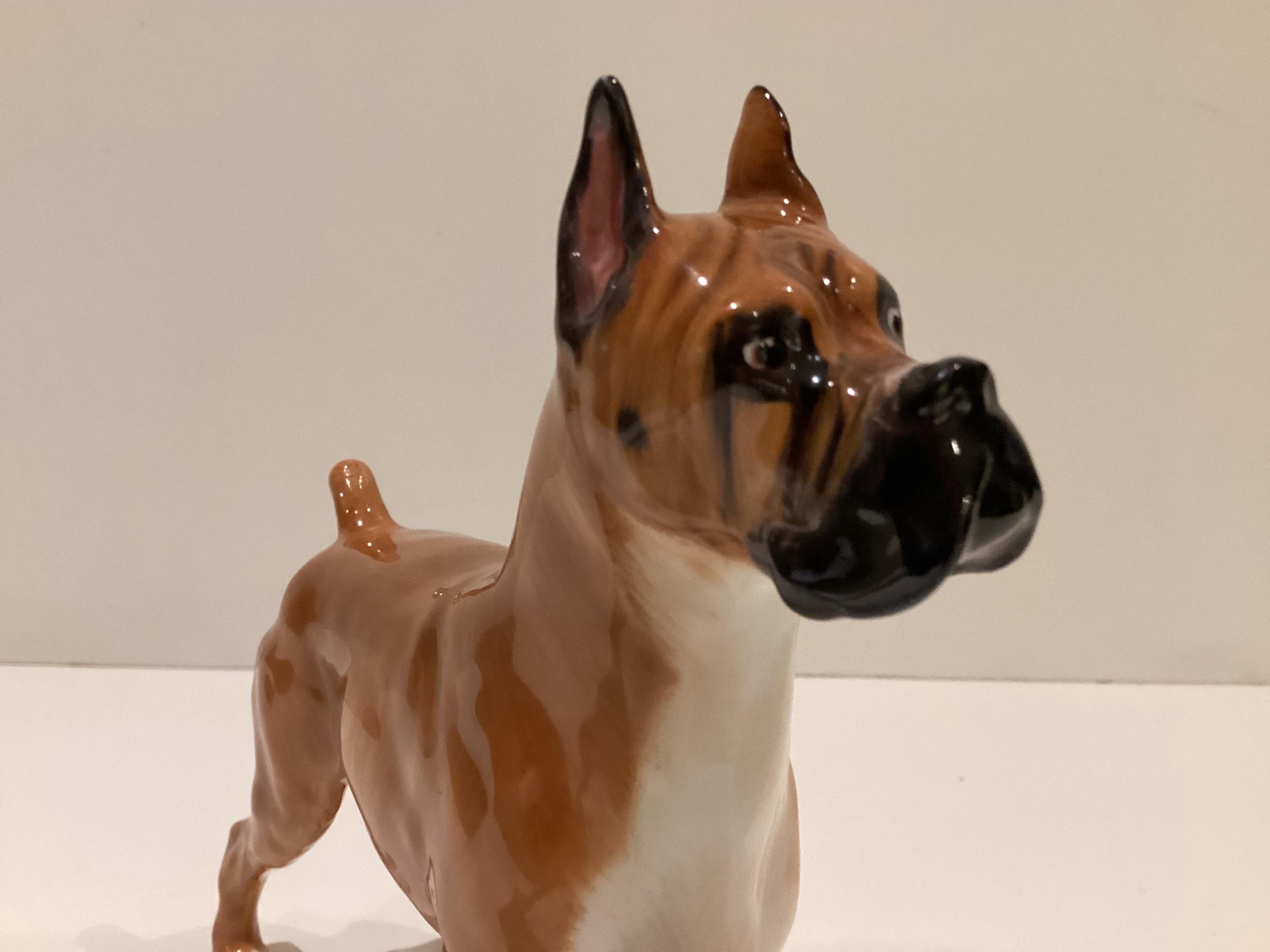 Vintage Royal Doulton Boxer | Peggy Davies HN 2643 Bone China Dog Figurine, 1960s — photo 5 of 11