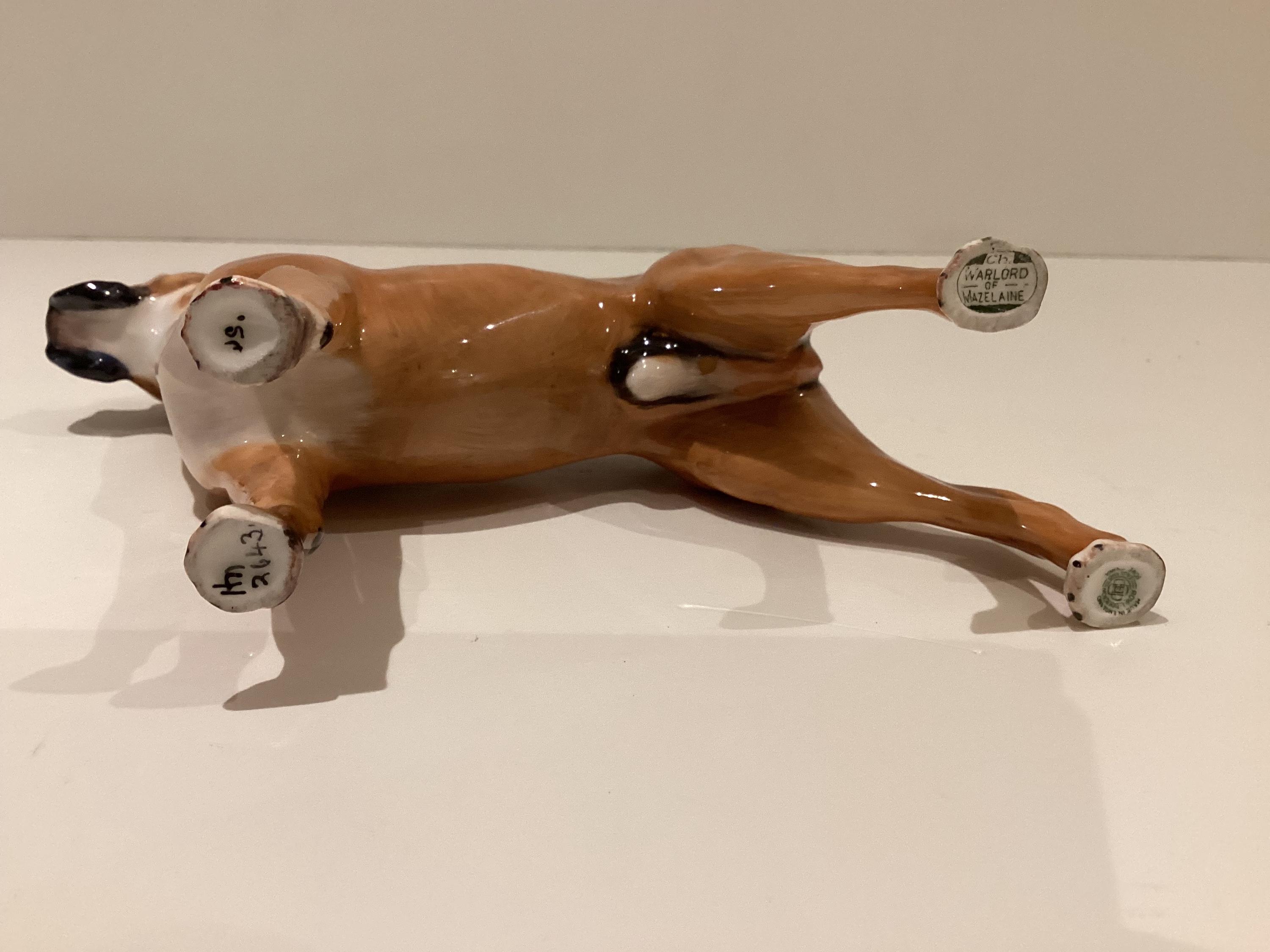 Vintage Royal Doulton Boxer | Peggy Davies HN 2643 Bone China Dog Figurine, 1960s — photo 9 of 11
