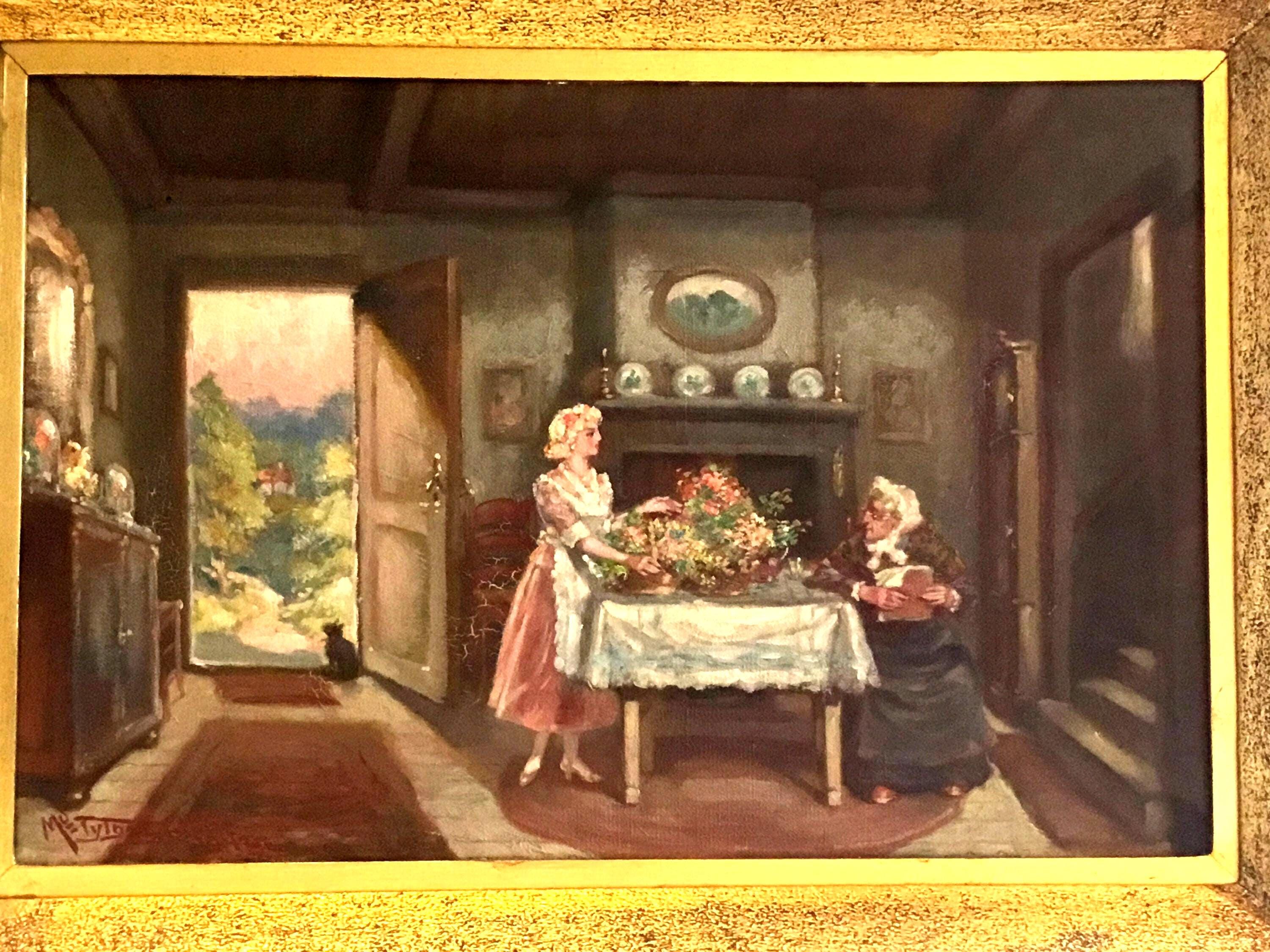 Interior Scene Oil Painting (1942) Dutch Painting — photo 4 of 11