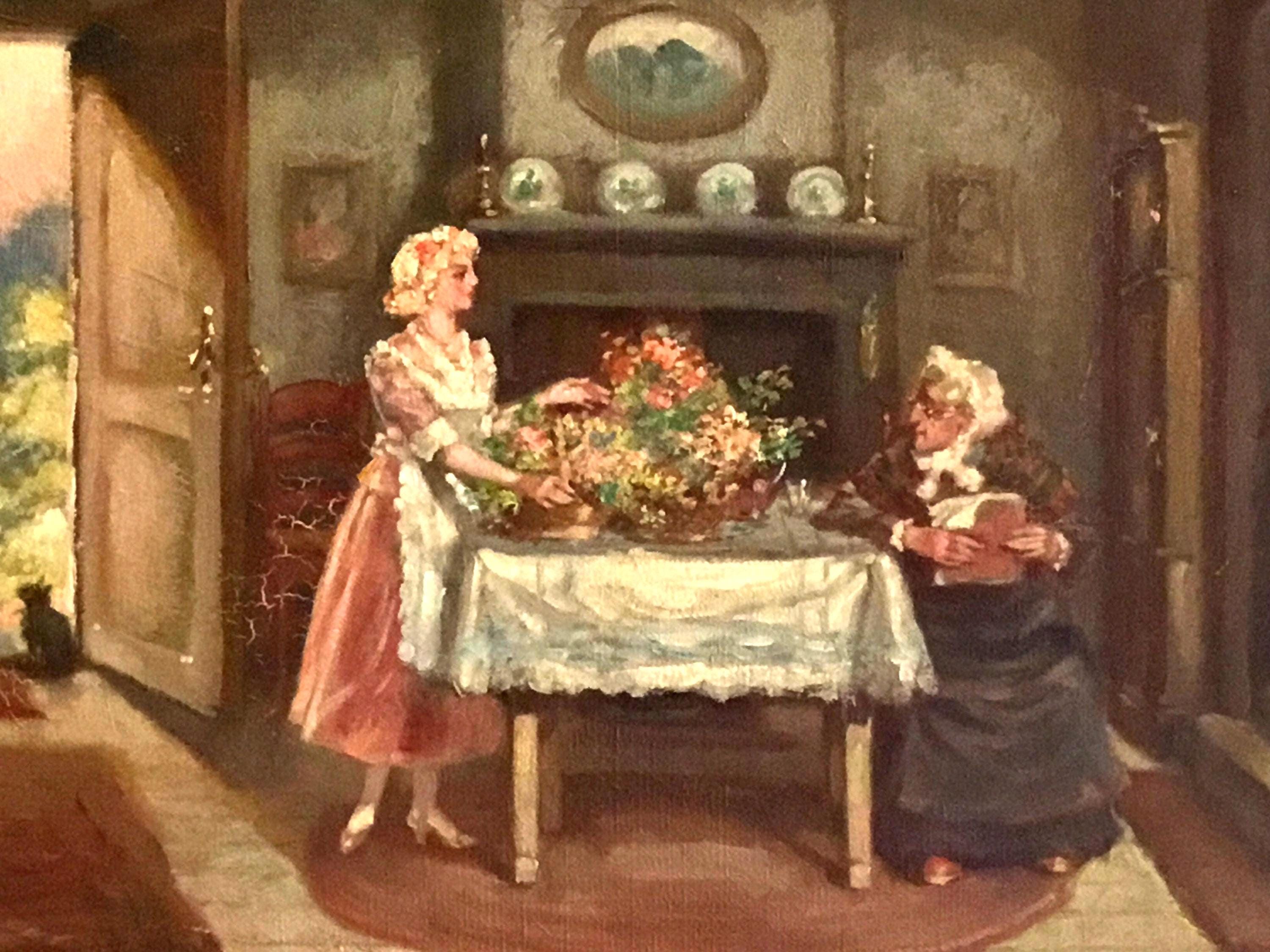 Interior Scene Oil Painting (1942) Dutch Painting — photo 5 of 11