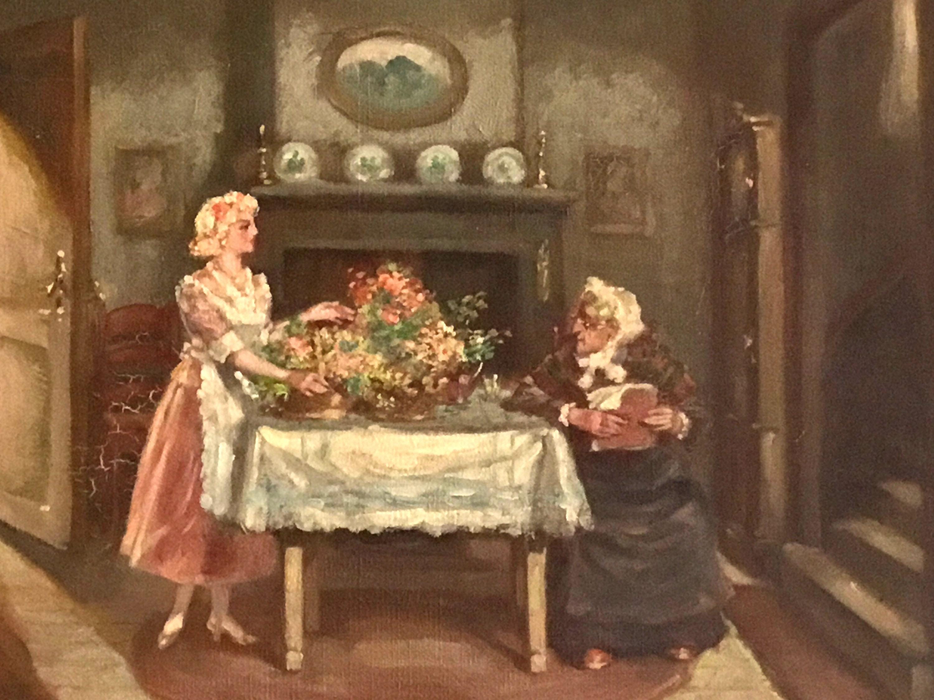 Interior Scene Oil Painting (1942) Dutch Painting — photo 6 of 11
