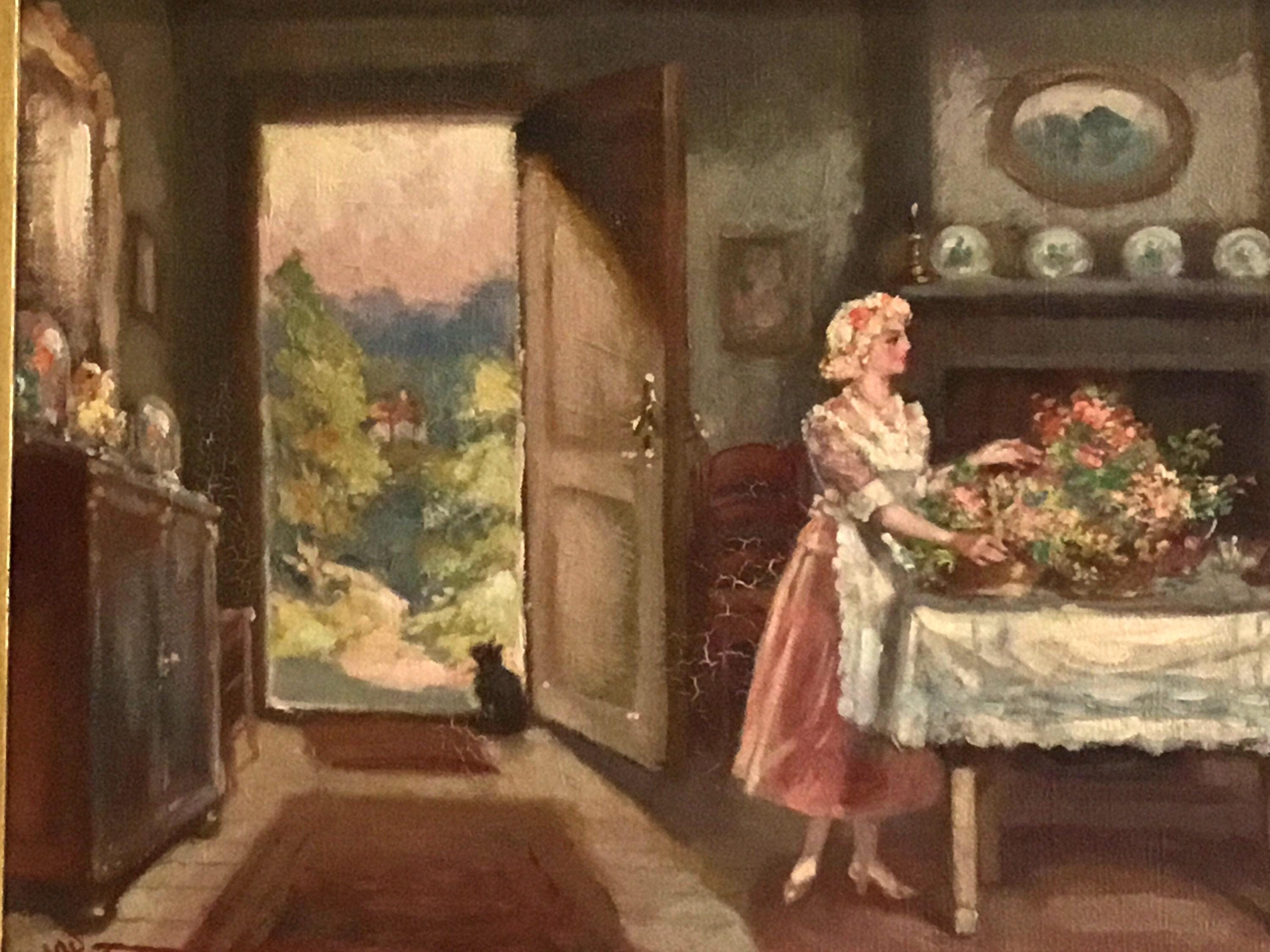 Interior Scene Oil Painting (1942) Dutch Painting — photo 7 of 11