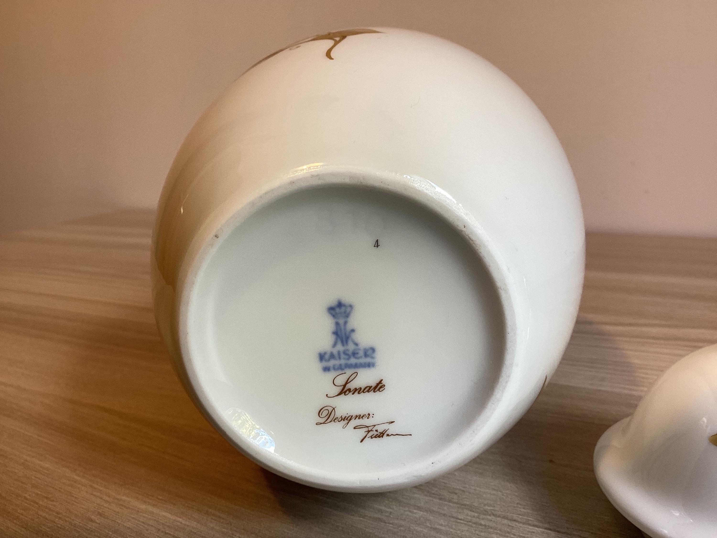 Vase Porcelain – 1970s  Germany Design “Sonate”Füttmann for AK Kaiser — photo 10 of 10