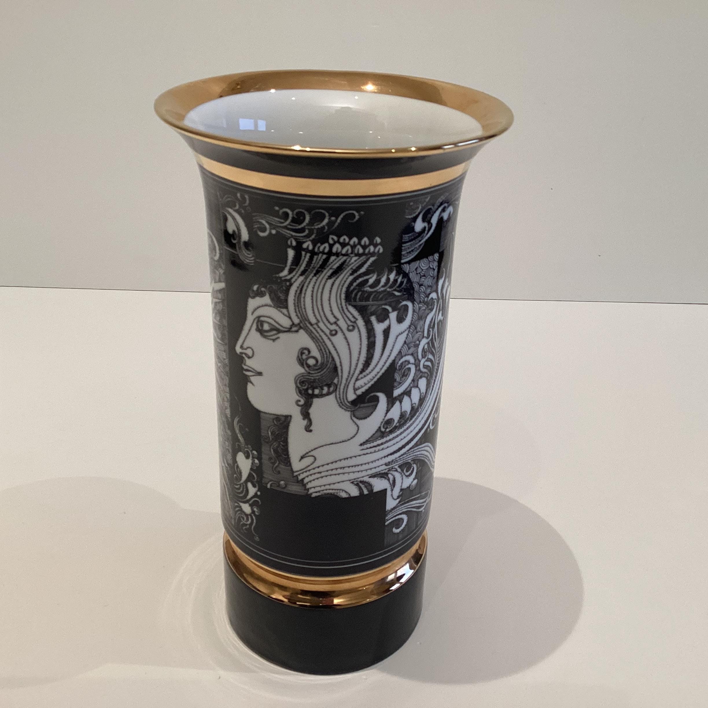 Vintage Porcelain Vase | Hollóháza Endre Szász Design 1980s Hungary — photo 2 of 11