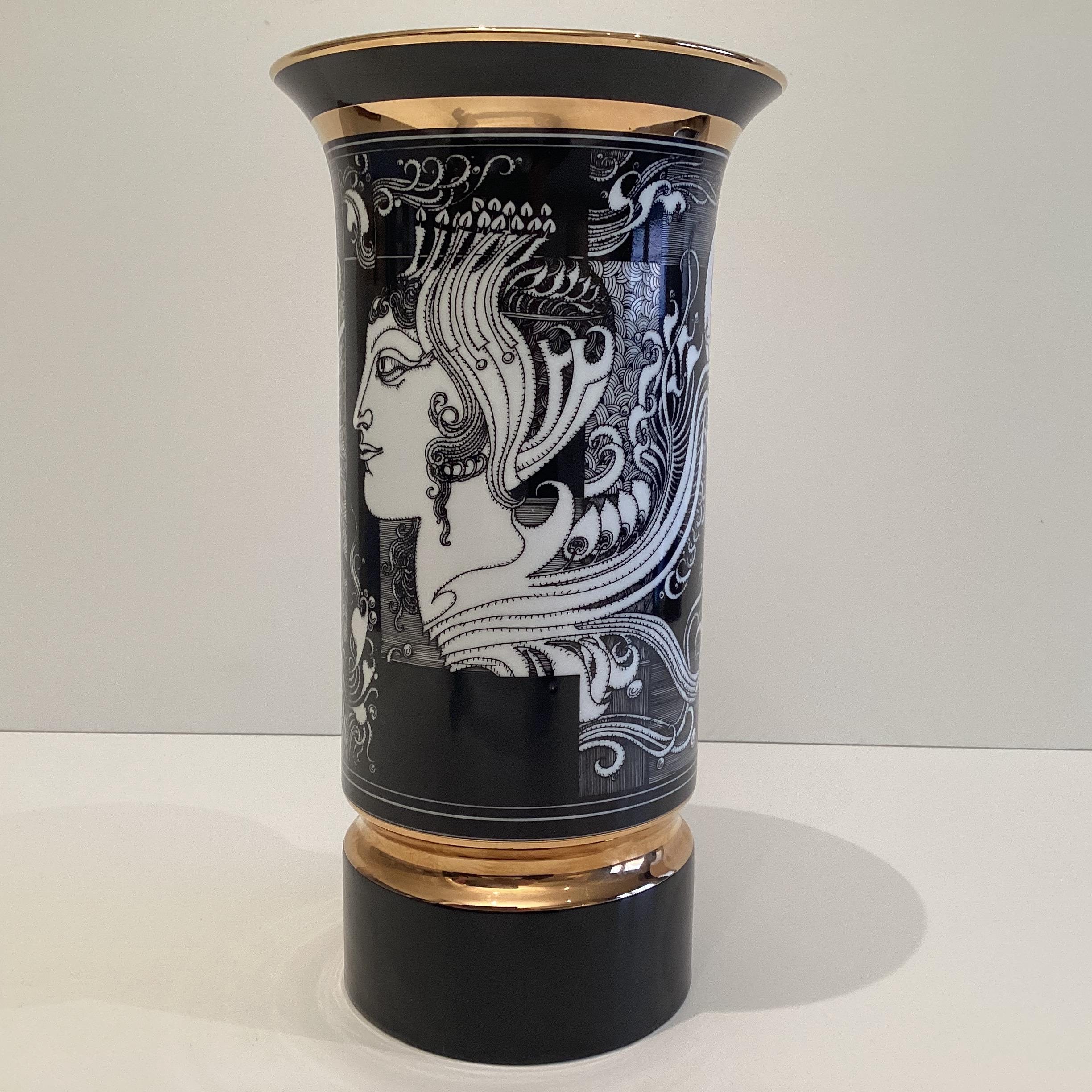 Vintage Porcelain Vase | Hollóháza Endre Szász Design 1980s Hungary — photo 5 of 11