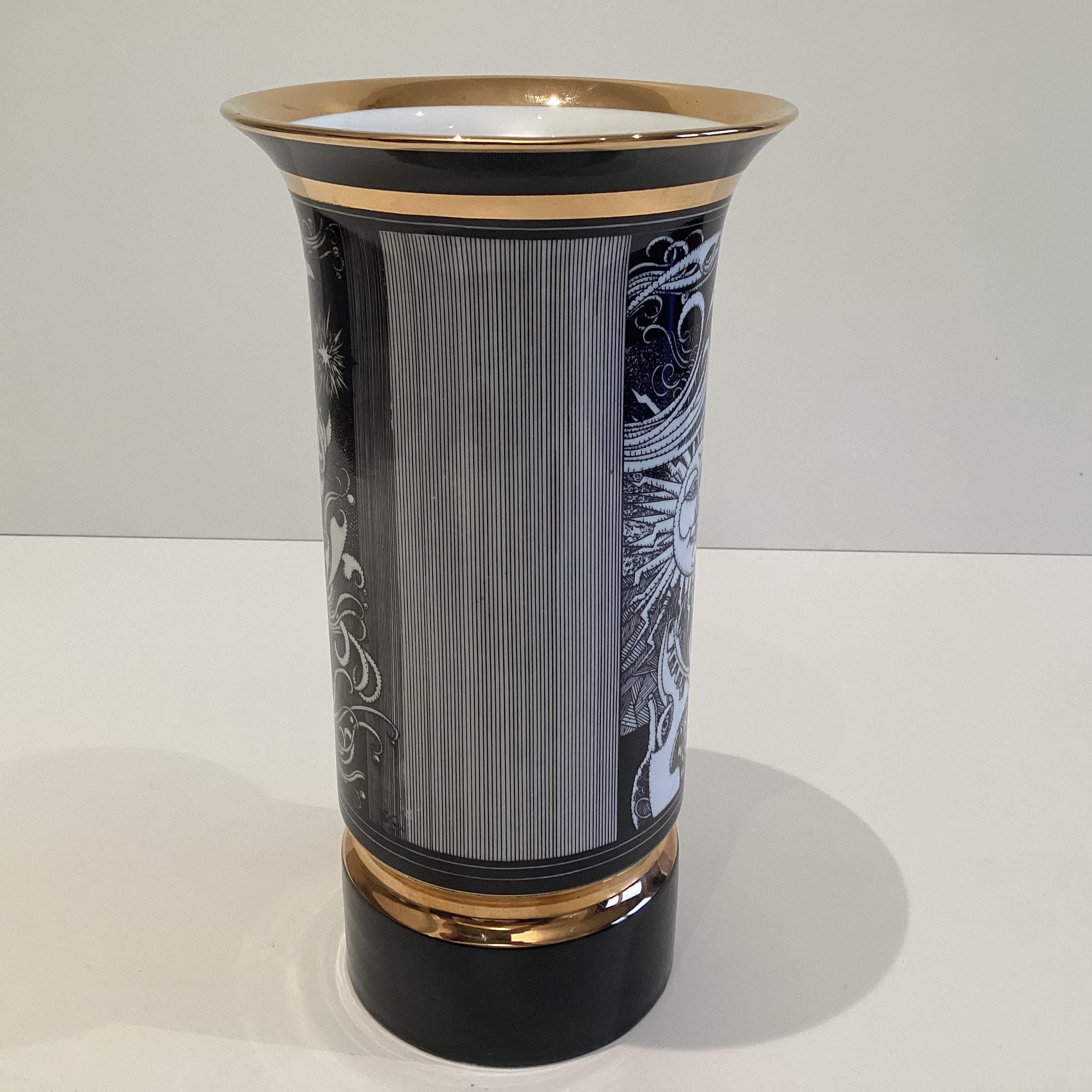 Vintage Porcelain Vase | Hollóháza Endre Szász Design 1980s Hungary — photo 6 of 11