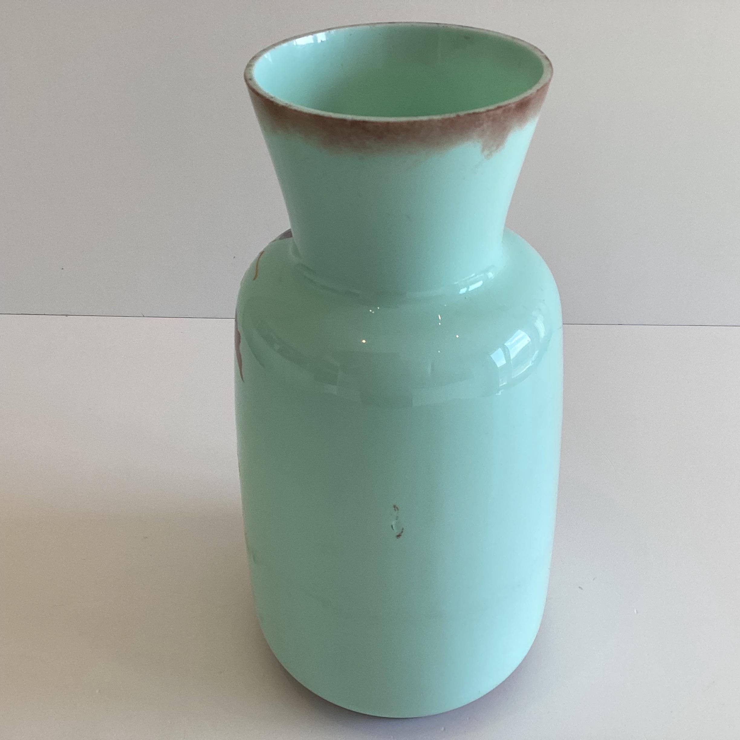 Antique Vase | Hand-Painted Glass Art (1880s) Bohemian Decor — photo 7 of 8
