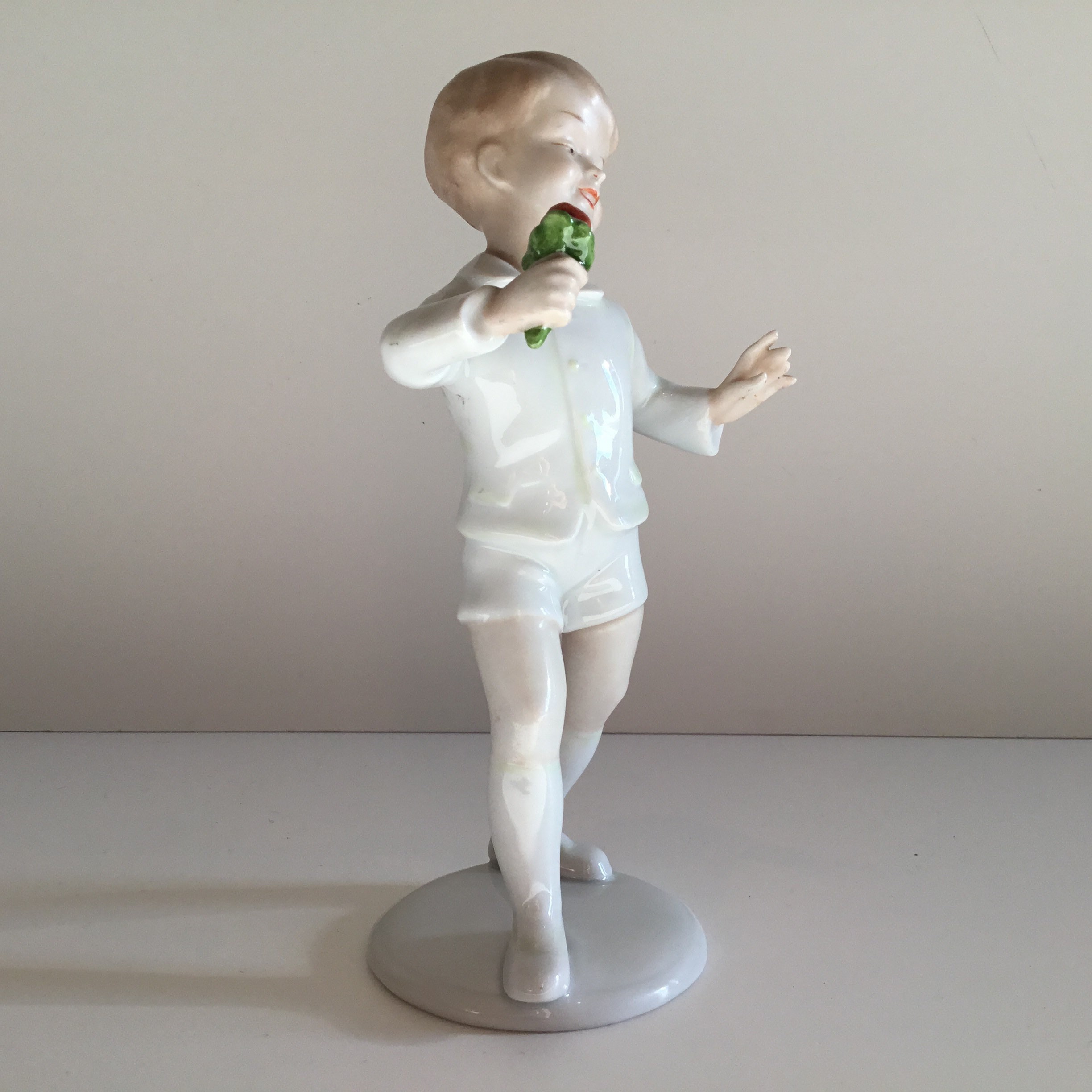 Vintage Porcelain Figurine | Wallendorf German Boy, 1960s Numbered Collectible — photo 4 of 11