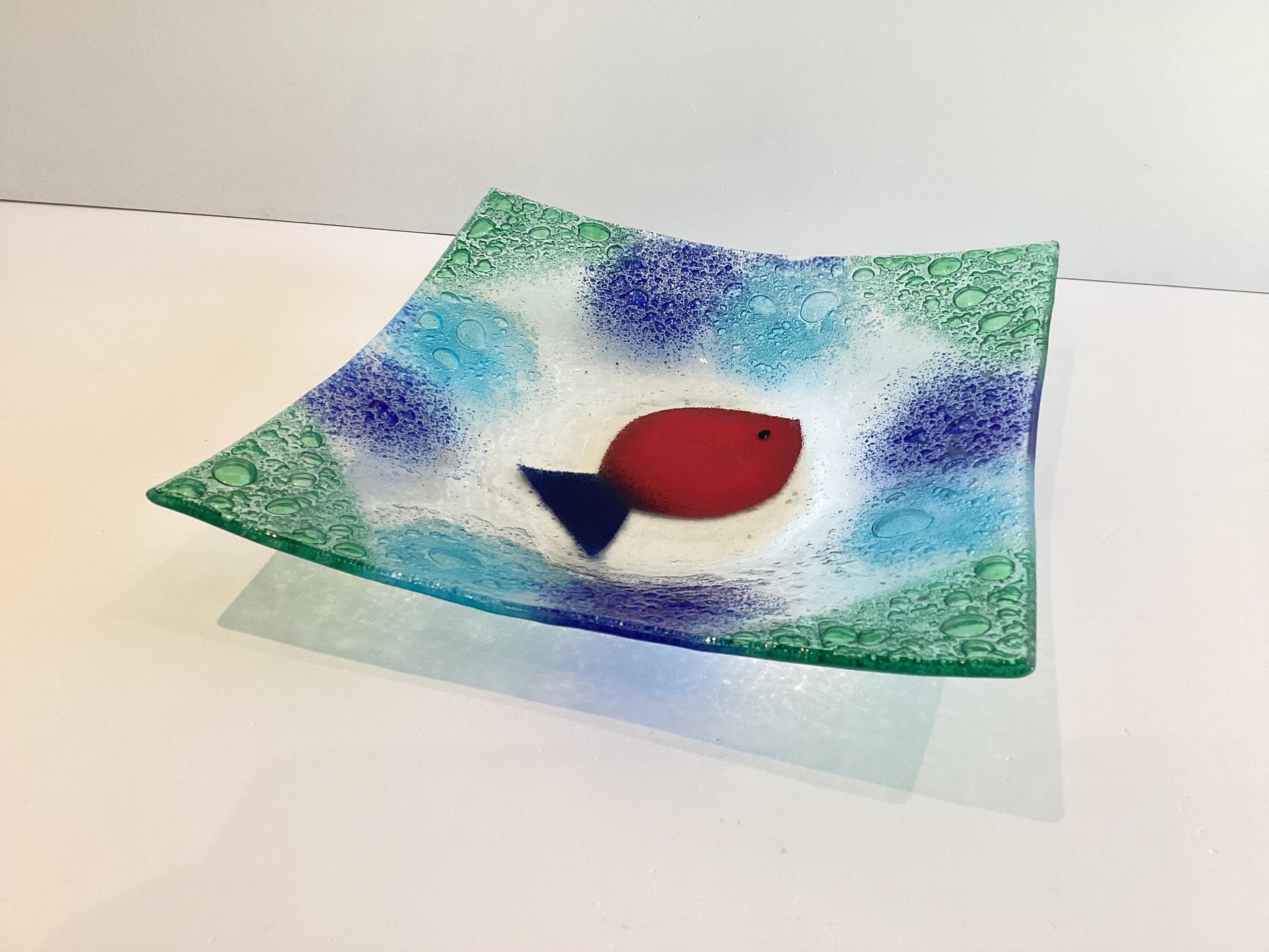 Vintage Murano Glass | 1950s Italian Submerged Glass Centrepiece, Marine Motif Venice — photo 2 of 10
