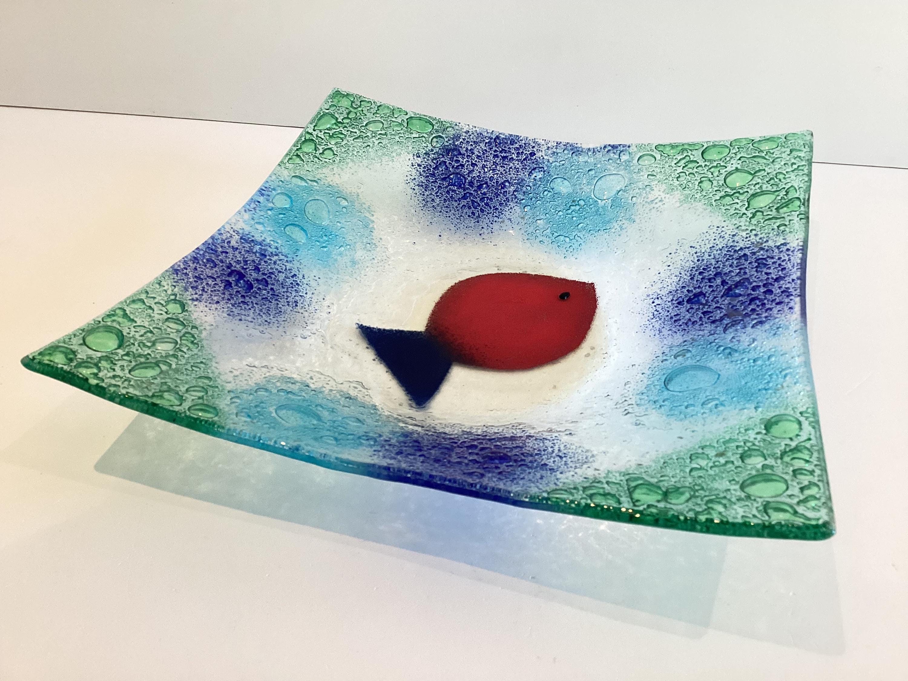 Vintage Murano Glass | 1950s Italian Submerged Glass Centrepiece, Marine Motif Venice — photo 7 of 10