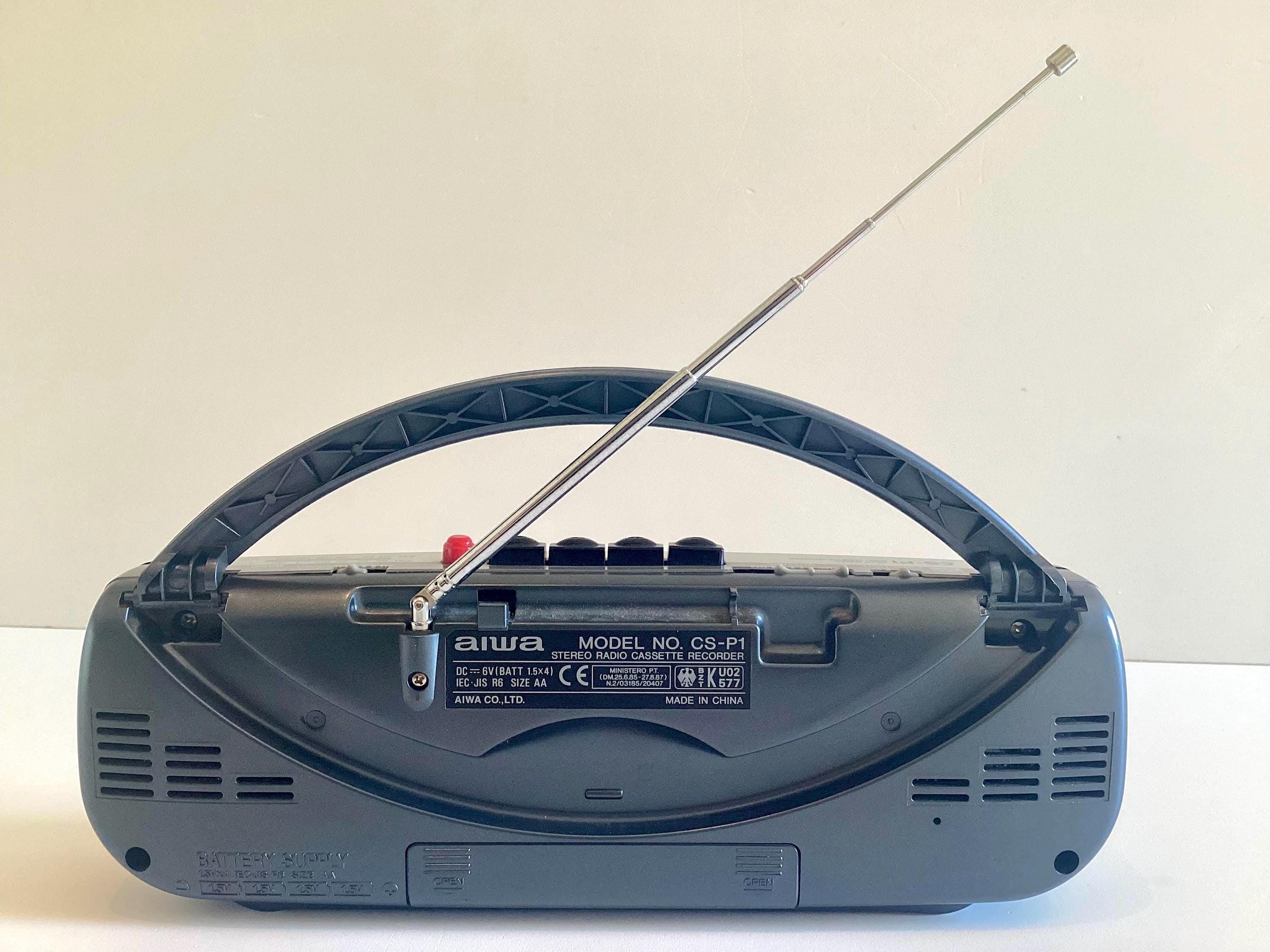 Vintage Aiwa Cassette Player | CS-P1 1990s Portable Stereo Radio Recorder — photo 9 of 11