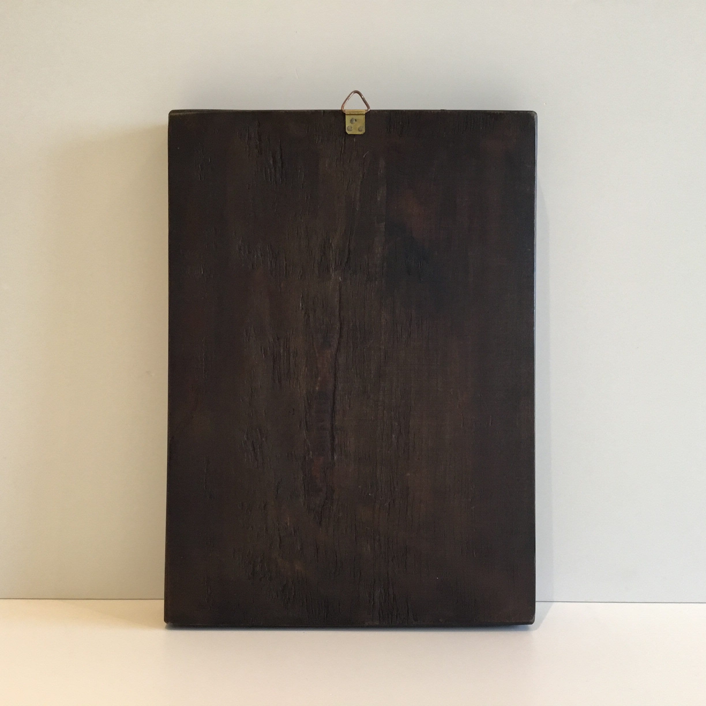 Vintage Greek Icon | 1980s Madonna of Tenderness, Hand Painted Tempera on Wood — photo 10 of 10