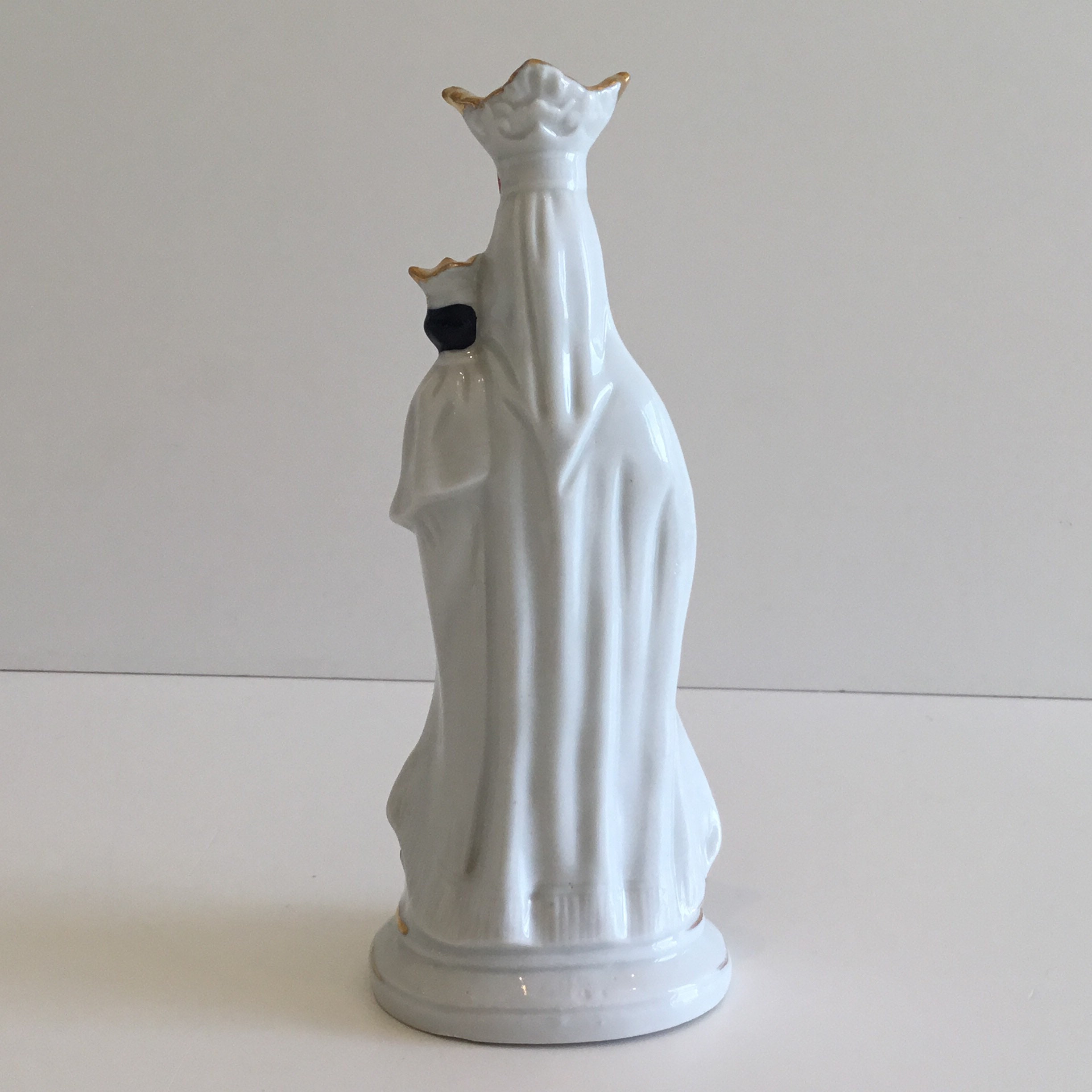 Black Madonna Statue Vintage Notre Dame de Halle Hand Painted (1930s) — photo 5 of 9