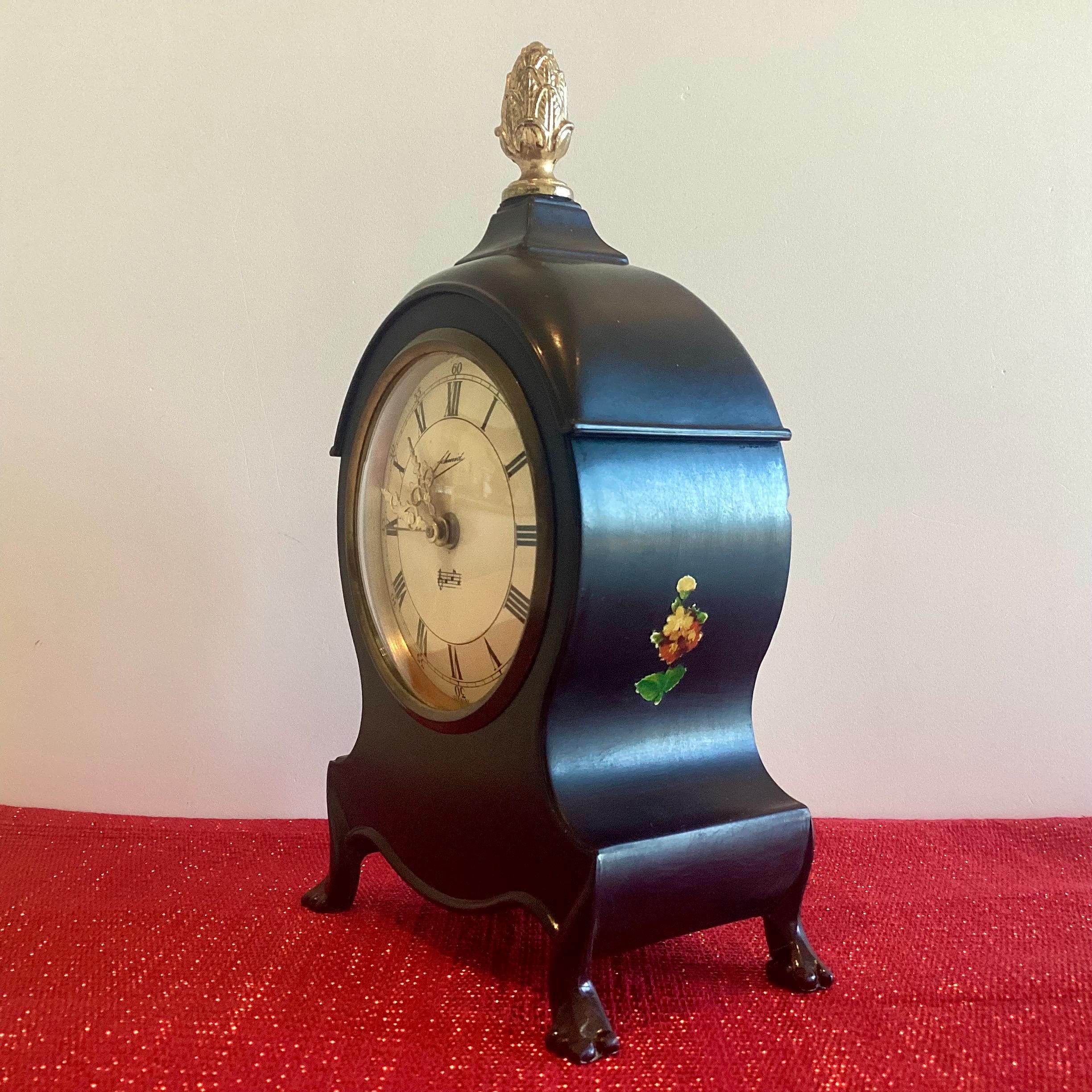 Vintage Clock | Schmid 1960s Musical Alarm Reuge Music Box — photo 3 of 8