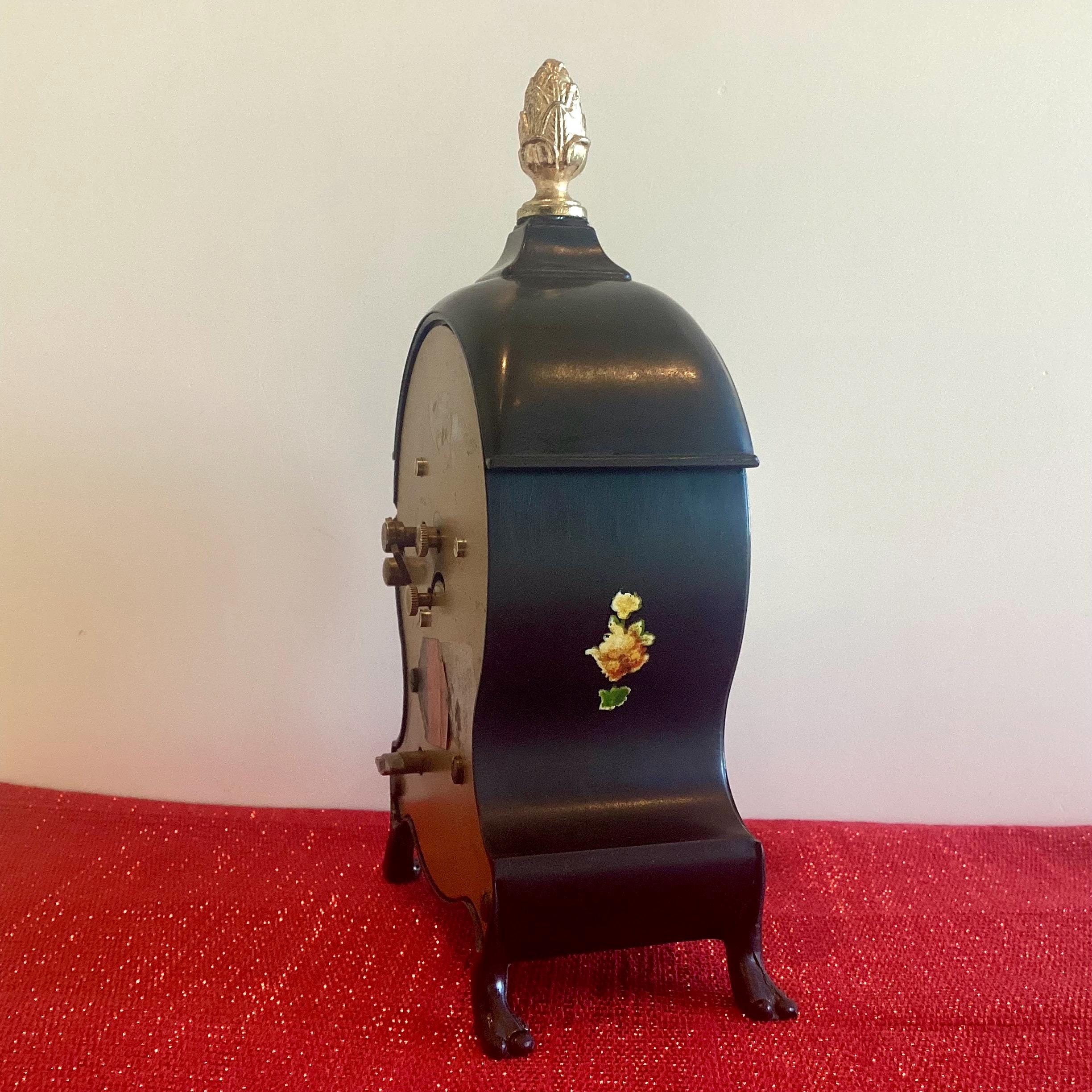 Vintage Clock | Schmid 1960s Musical Alarm Reuge Music Box — photo 4 of 8