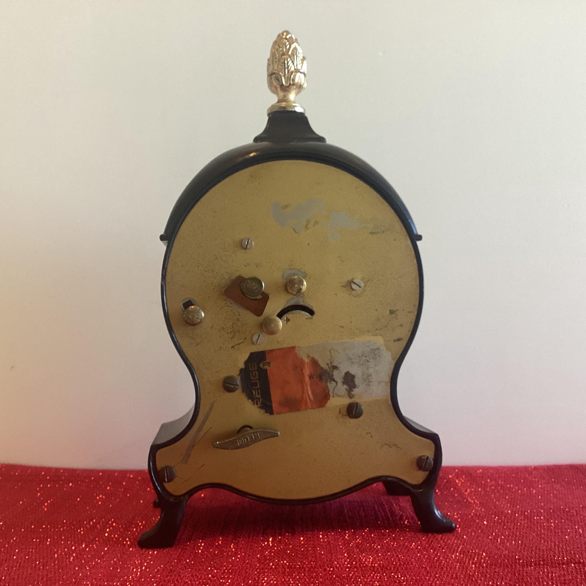 Vintage Clock | Schmid 1960s Musical Alarm Reuge Music Box — photo 8 of 8
